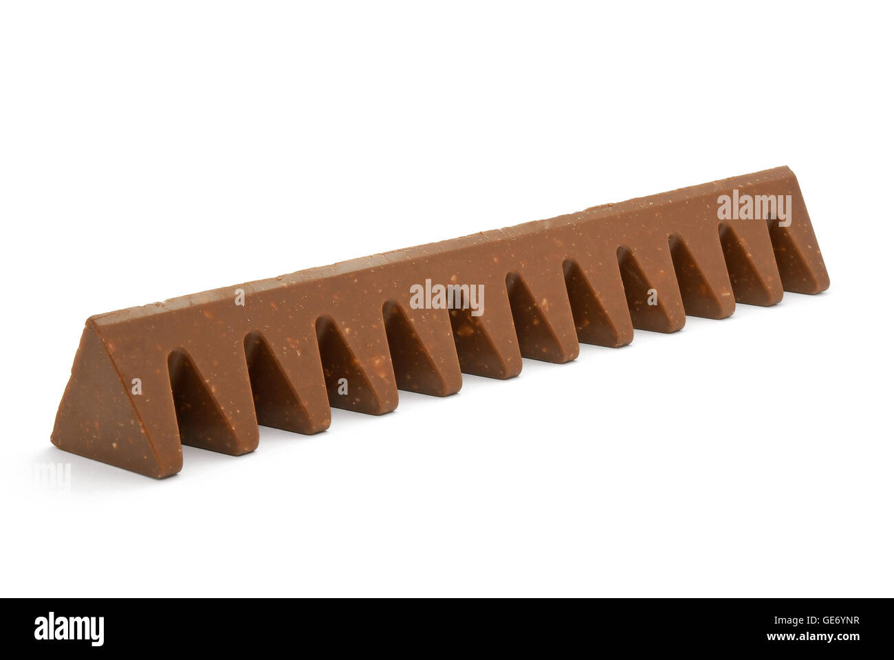 Toblerone Schokolade isoliert Stockfoto