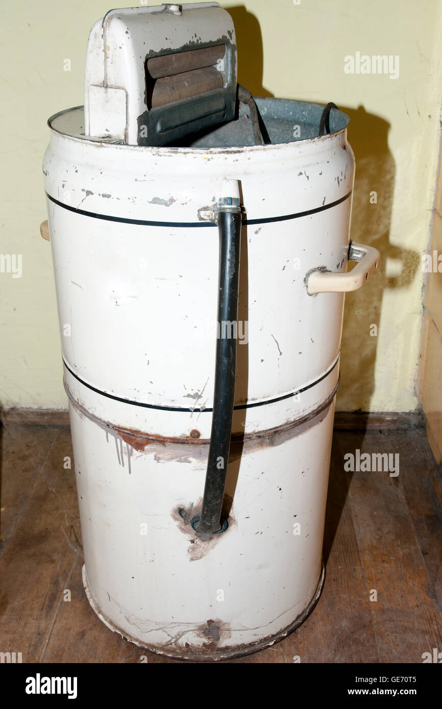 Antike Waschmaschine Stockfoto