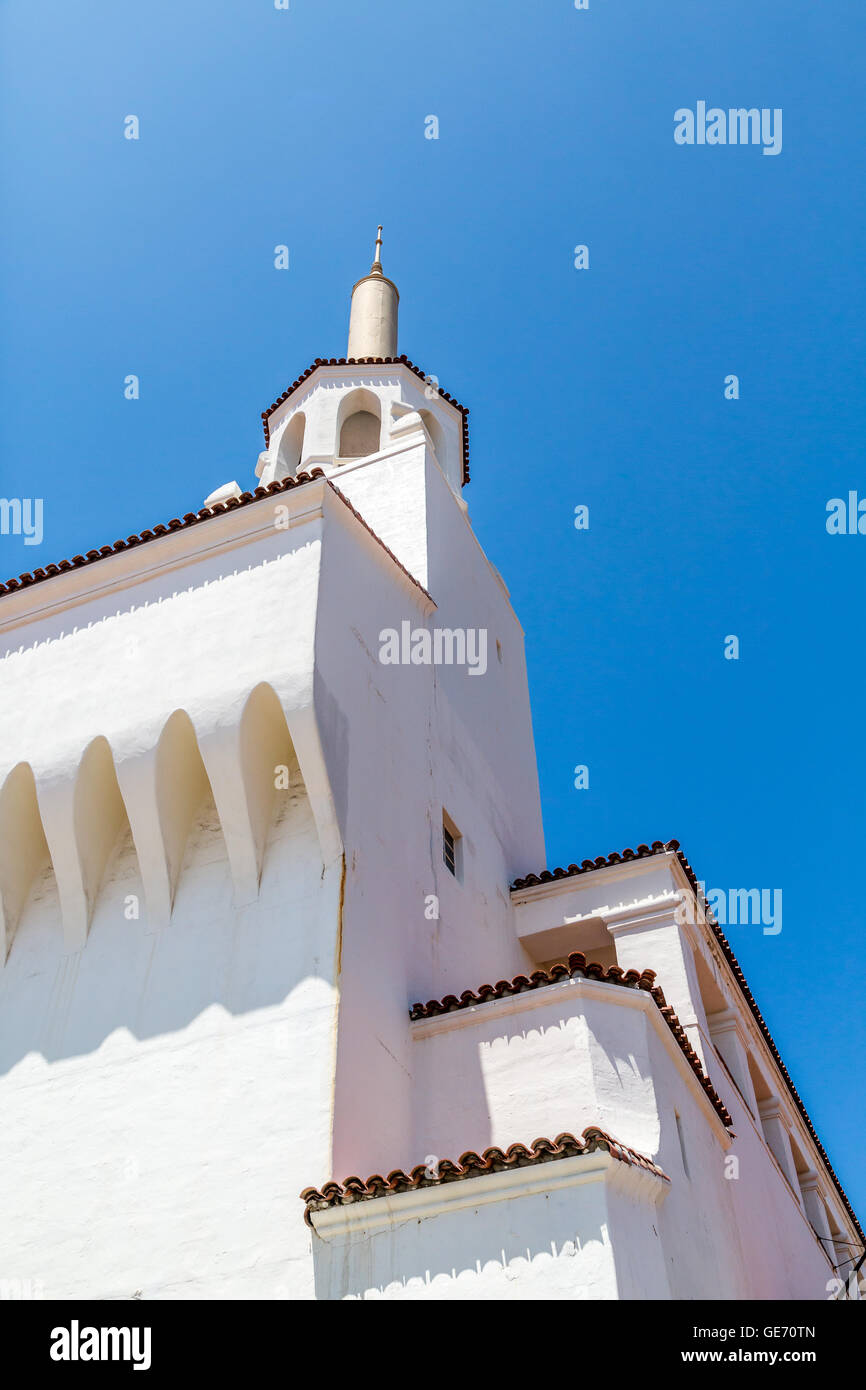 Kirche-Kirchturm auf alte Missionskirche in Santa Barbara Stockfoto