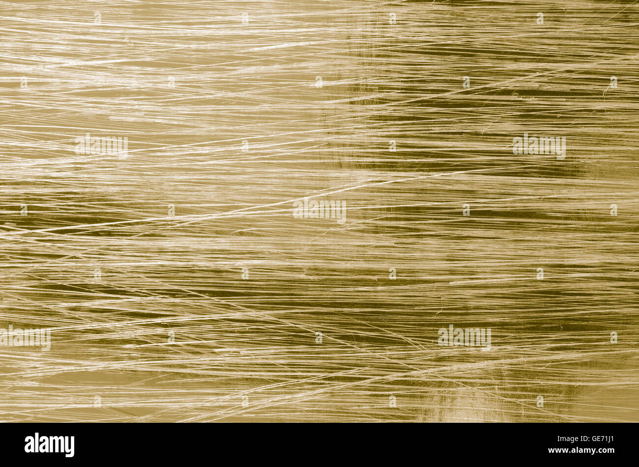 Goldgrund zerkratzt metallische Textur Stockfoto