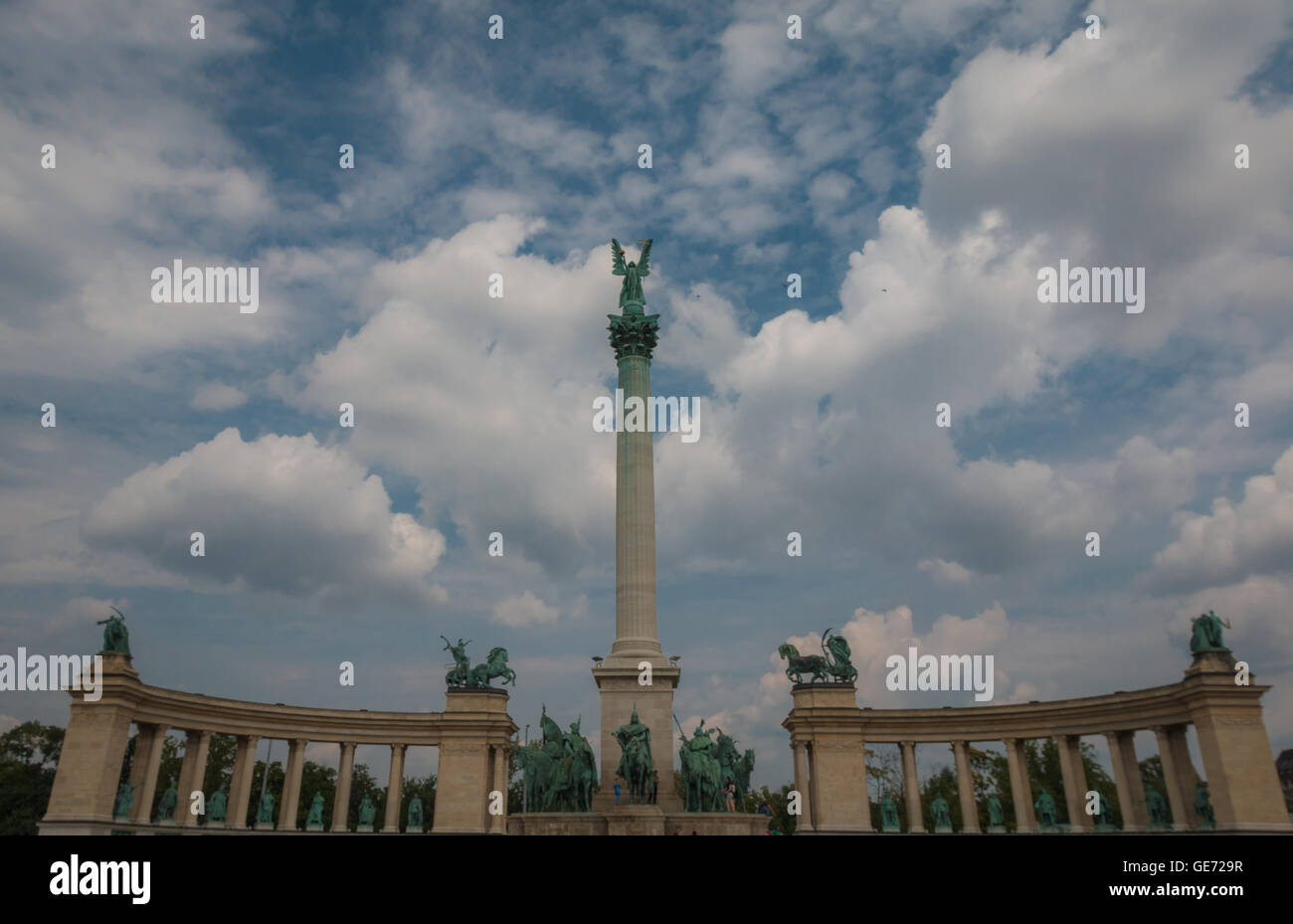 Heldenplatz in Budapest Stockfoto