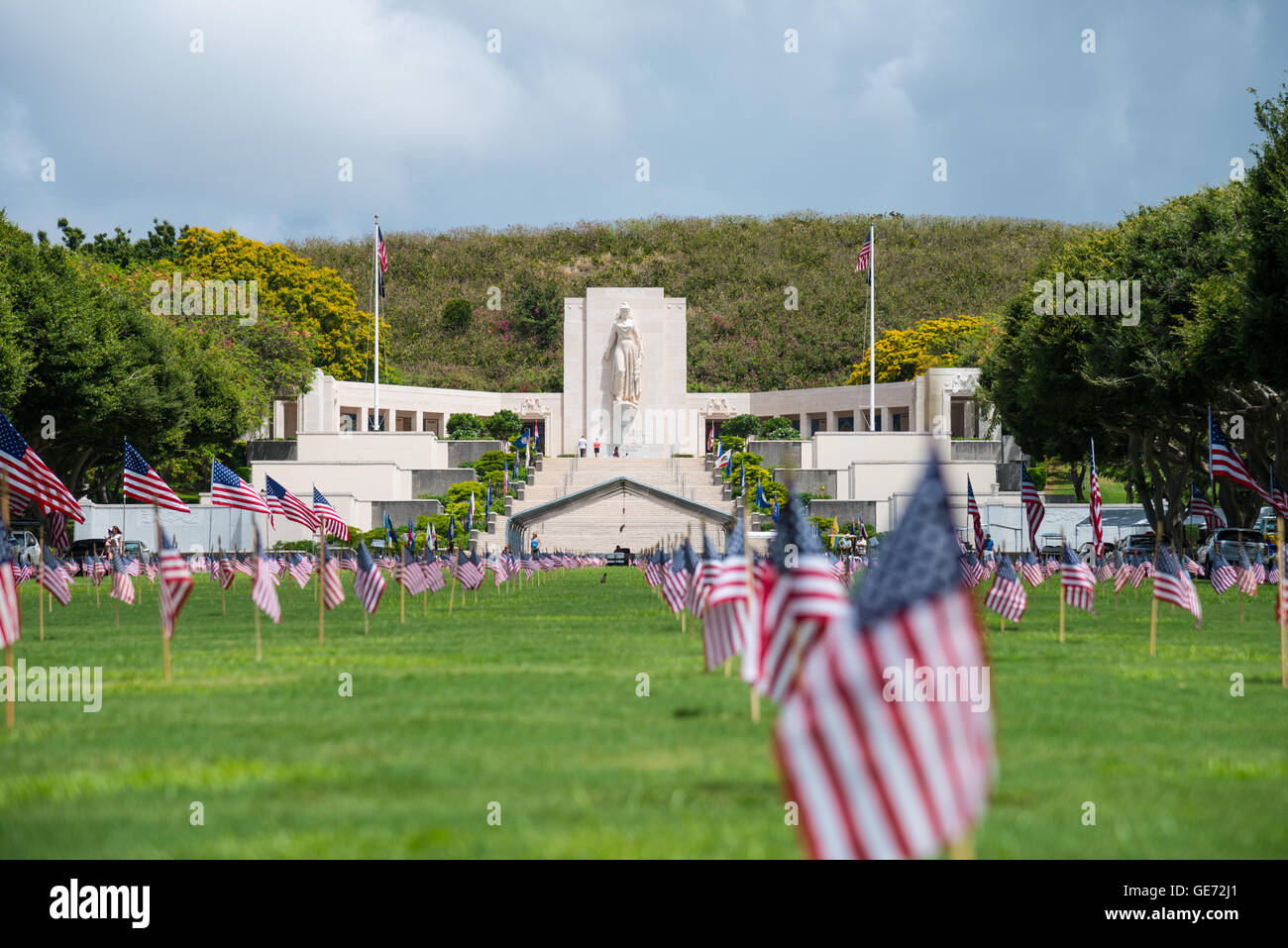 Punchbowl National Memorial Cemetery of the Pacific Stockfoto