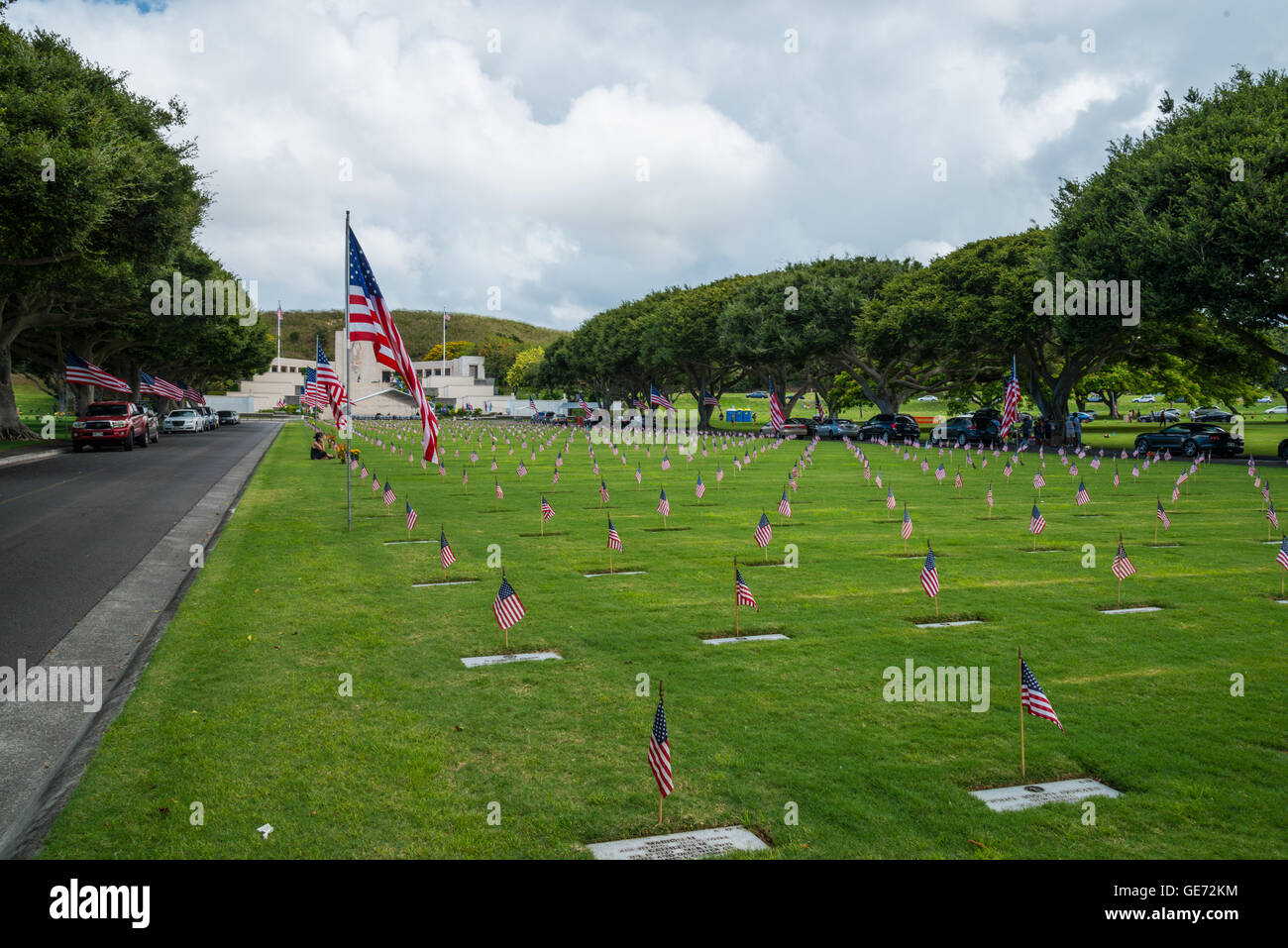 Punchbowl National Memorial Cemetery of the Pacific Stockfoto