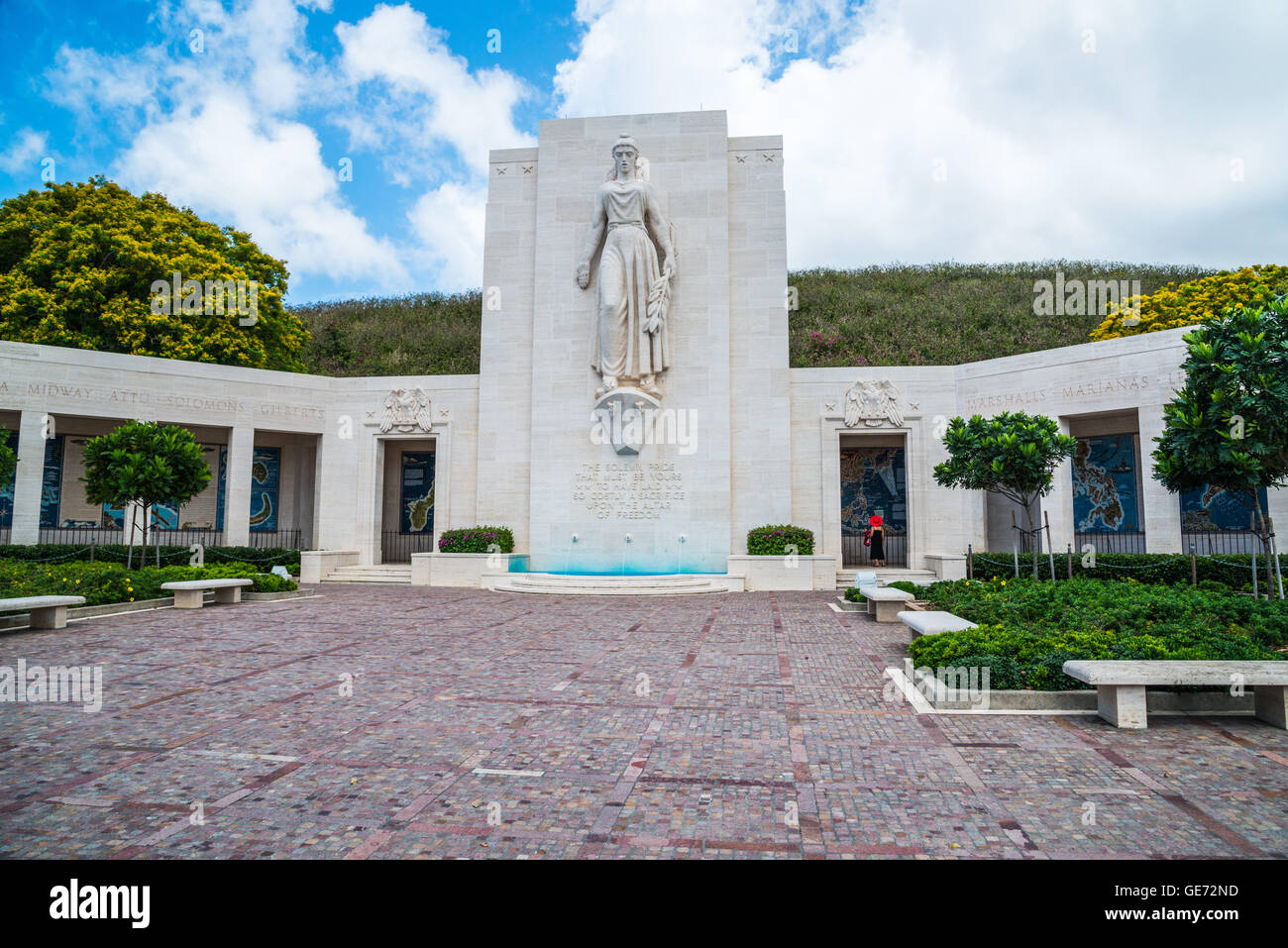 Punchbowl National Memorial Cemetery of the Pacific Stockfoto