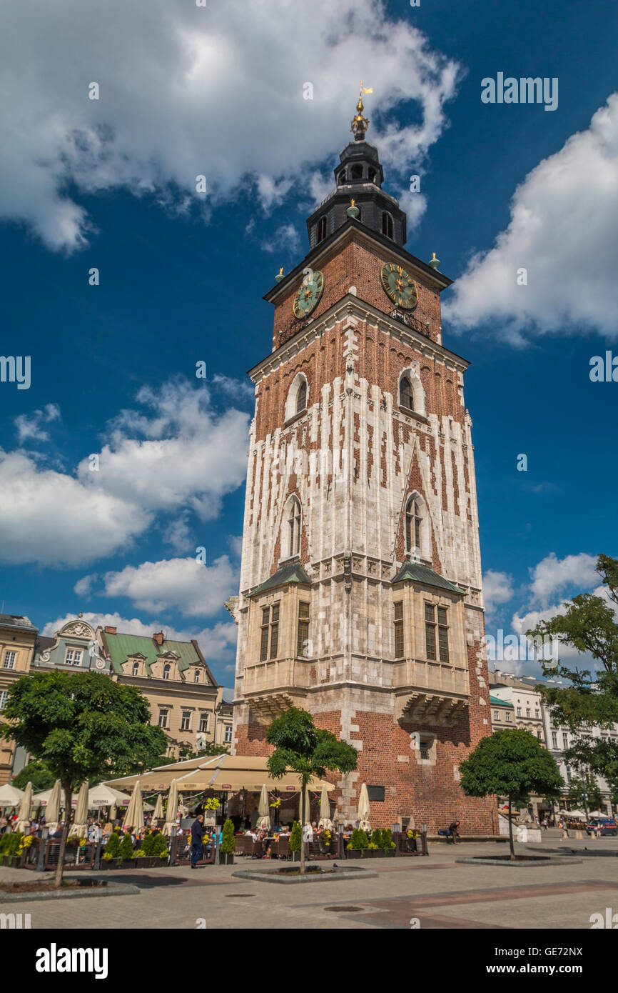 Das Rathaus Turm von Krakau in Polen Stockfoto