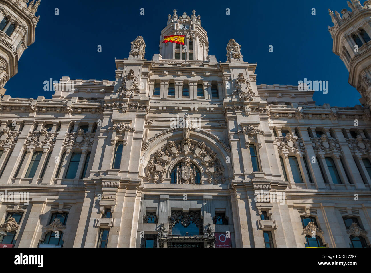 Kommunikation-Palast in Madrid-Spanien - Palacio de Comunicaciones Stockfoto