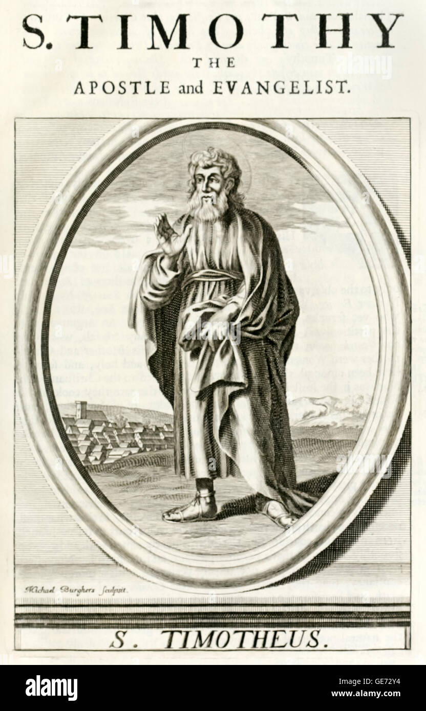St. Timothy frühen christlichen Evangelisten Apostel (17-97AD) und Bischof von Ephesus reiste mit Saint-Paul, der sein Mentor wurde. Stockfoto