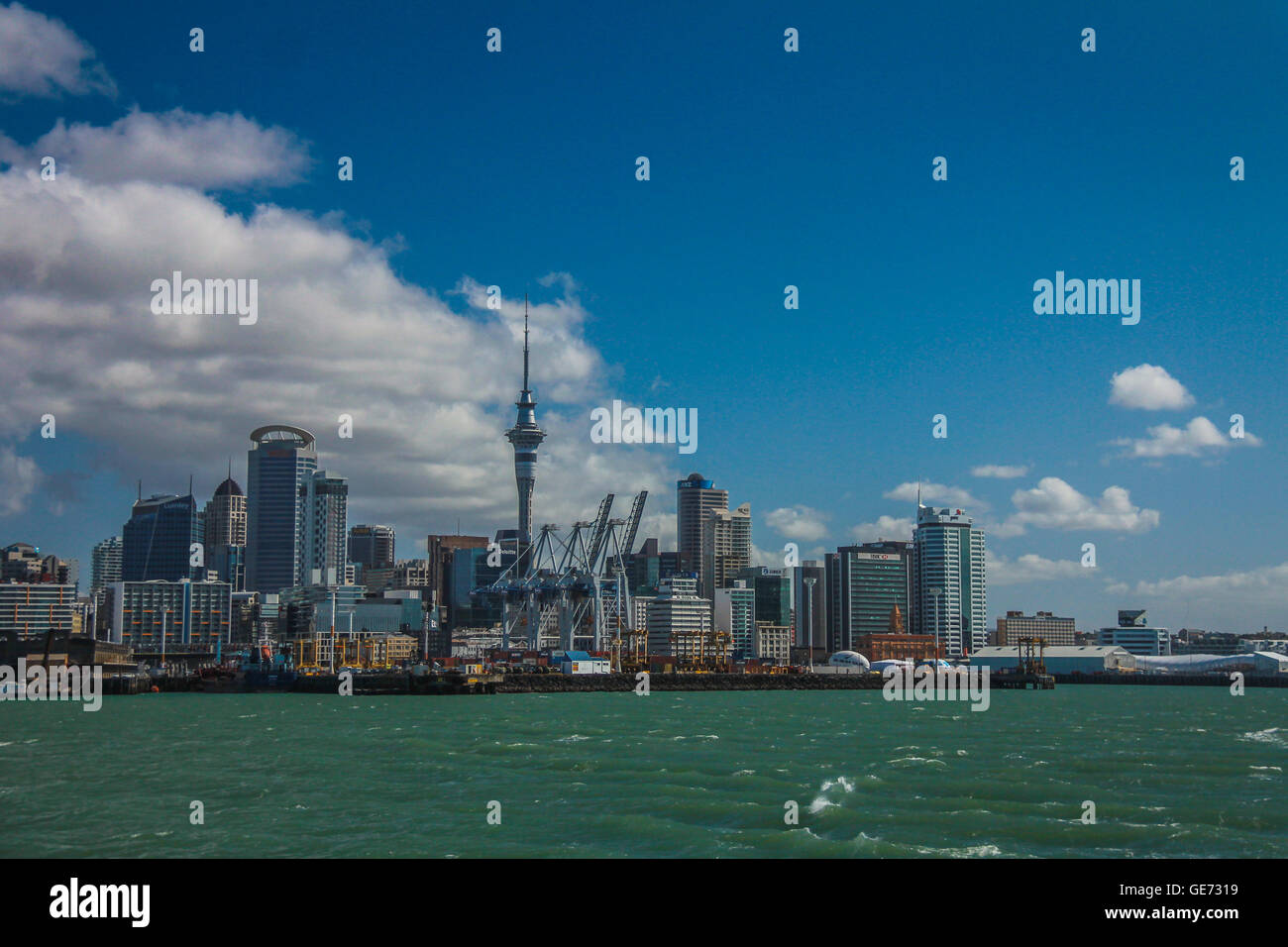 Die Skyline von Auckland in Neuseeland Stockfoto