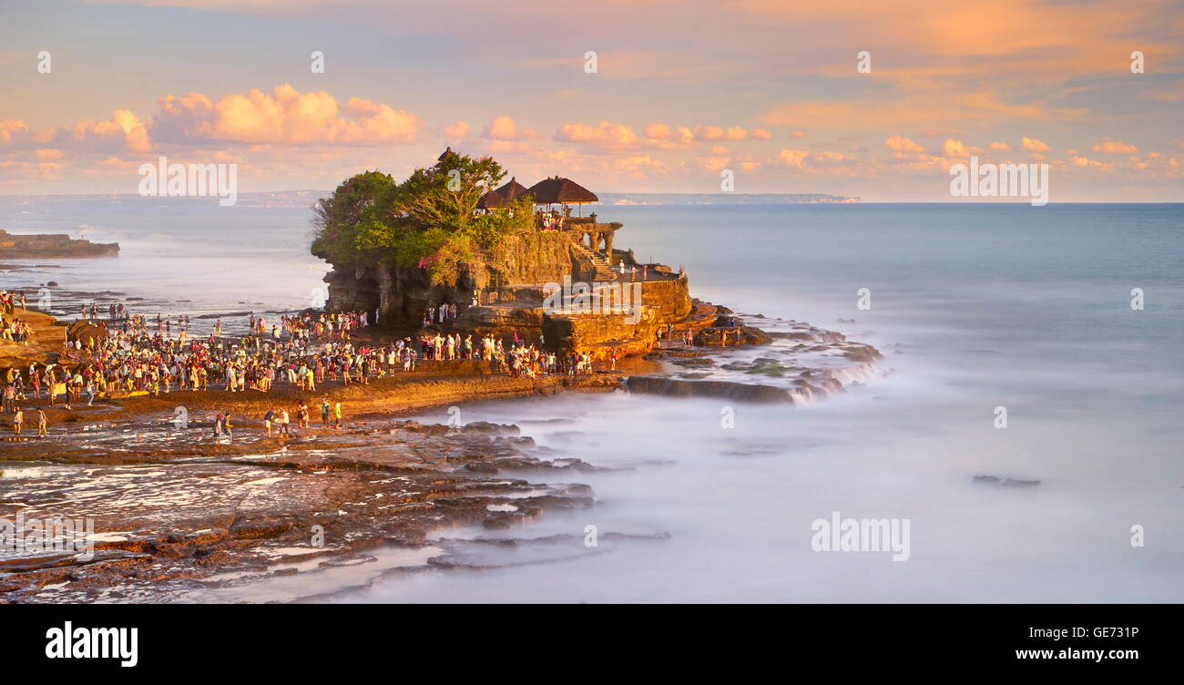 Tanah Lot Tempel, Bali, Indonesien Stockfoto