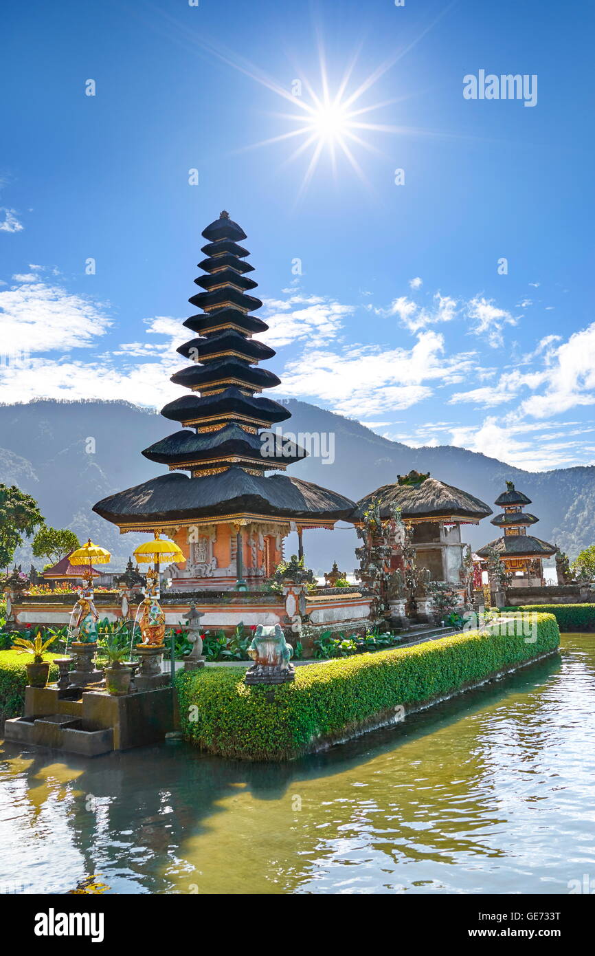 Pura Ulun Danu Tempel am Bratan See, Bali, Indonesien Stockfoto