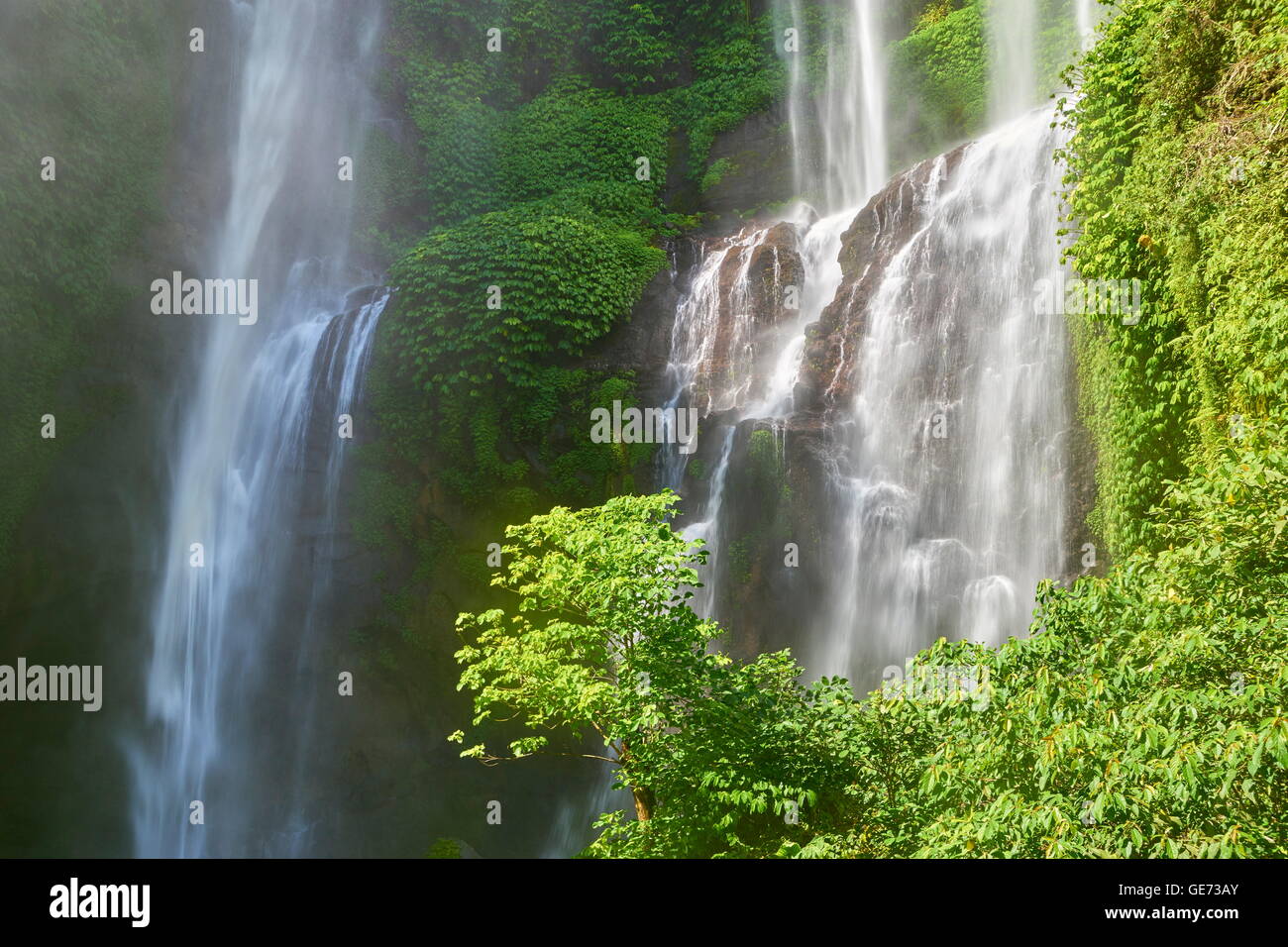 Bali, Indonesien - Sekumpul Wasserfall Stockfoto