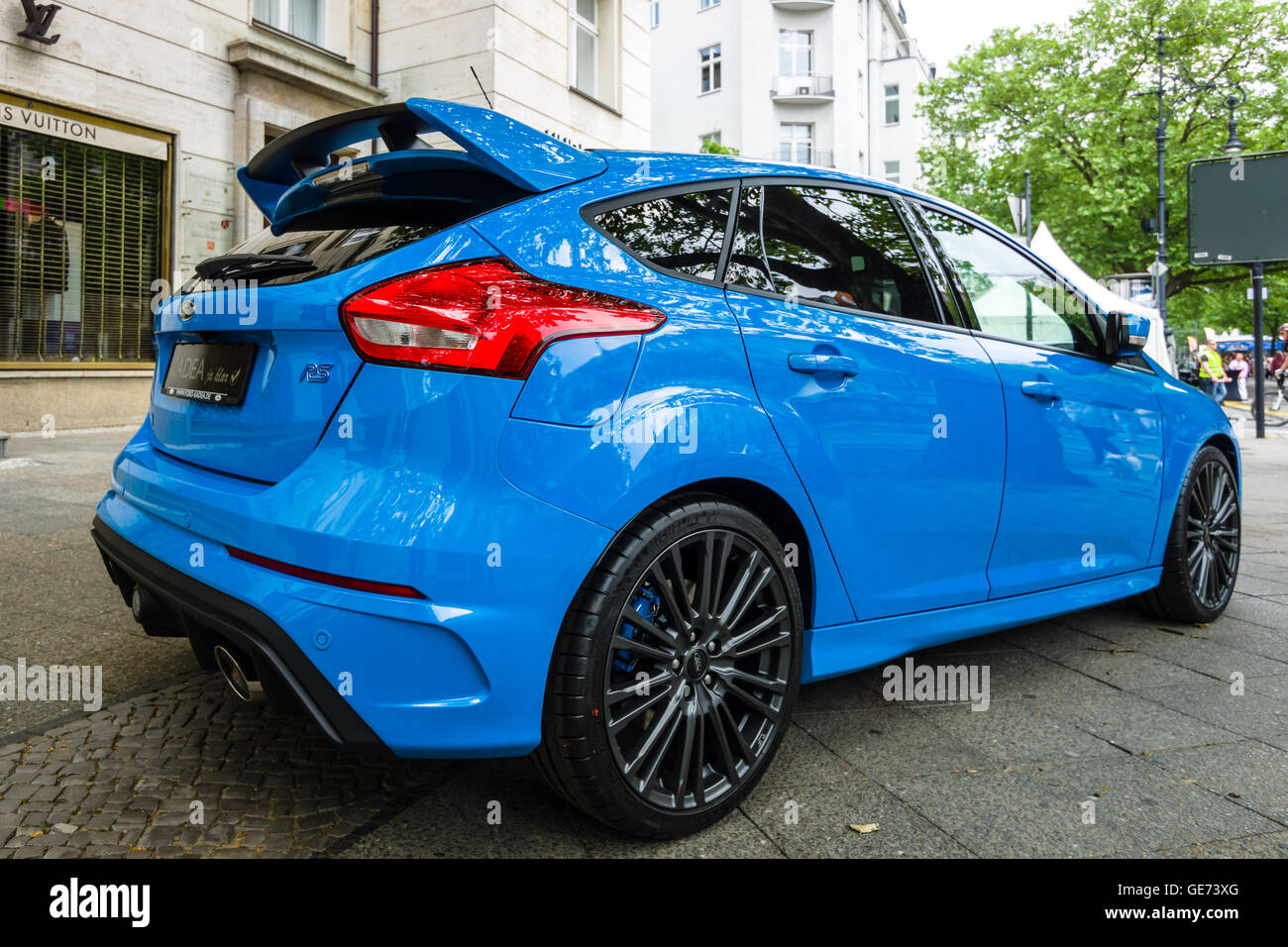 BERLIN - 5. Juni 2016: Kleinwagen Ford Focus RS (Dritte Generation). Classic Days Berlin 2016. Stockfoto
