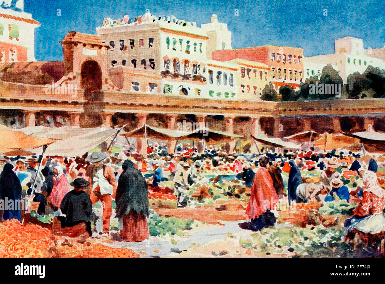 Auf dem Markt, Cadiz, Spanien, um 1900 Stockfoto