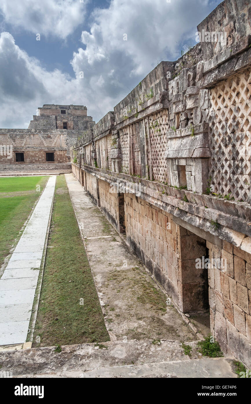 Maya-Tempel in Uxmal Halbinsel Yucatan, Mexiko Stockfoto