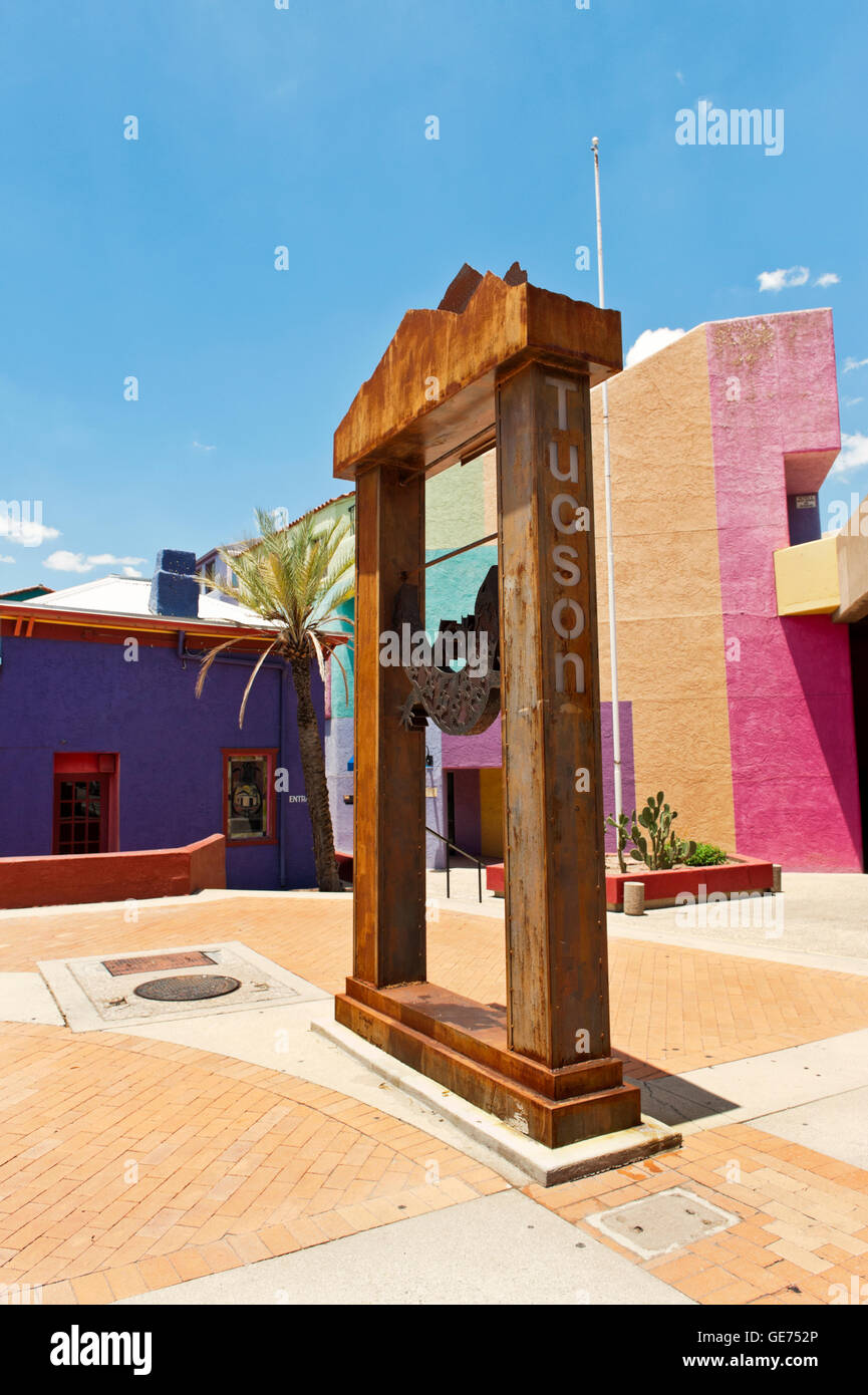 Church Street und Jackson Street, Tucson Arizona Stockfoto