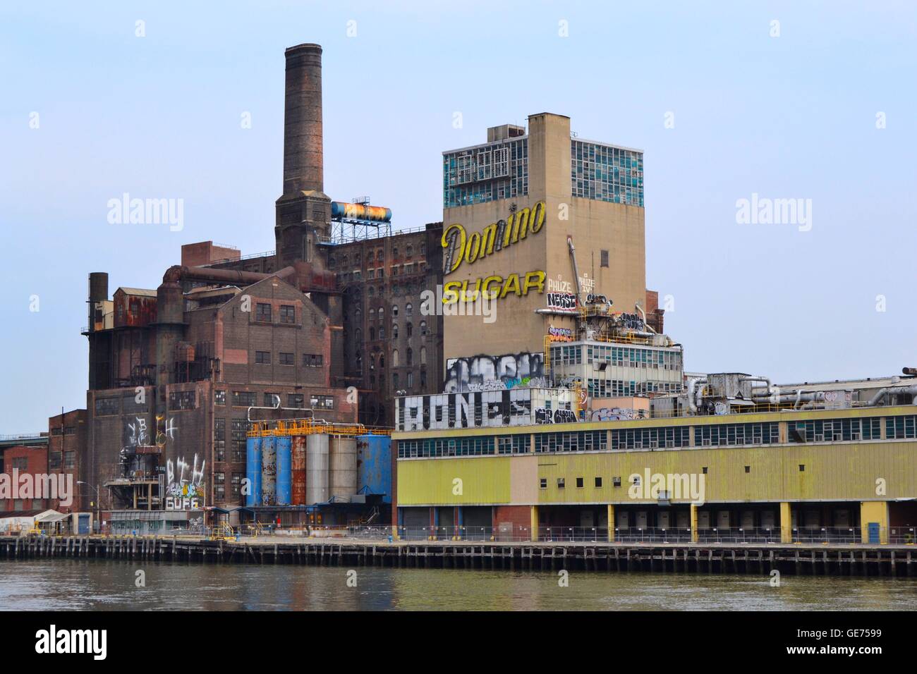 Domino Zuckerraffinerie in Williamsburg (New York) Stockfoto
