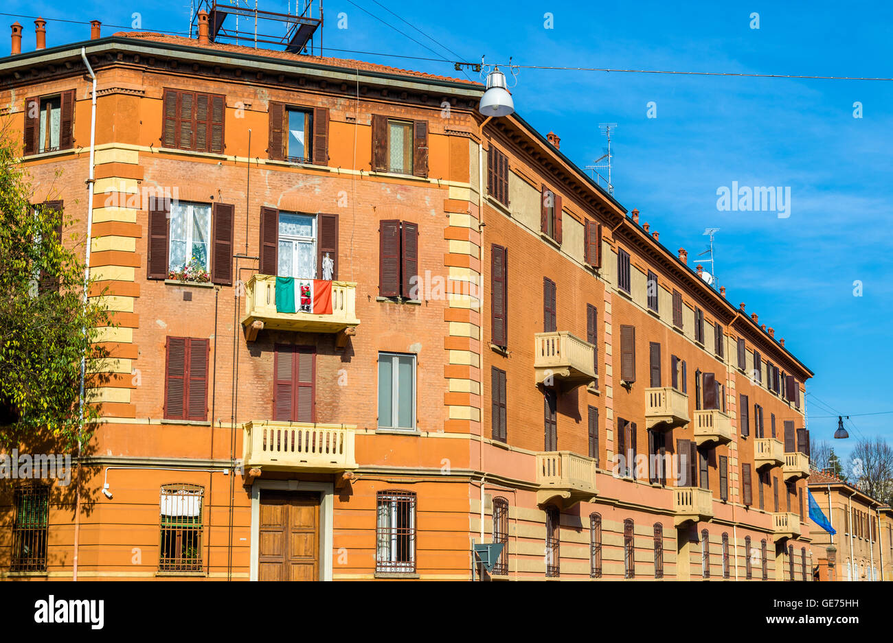 Gebäude in der Innenstadt von Ferrara - Italien Stockfoto