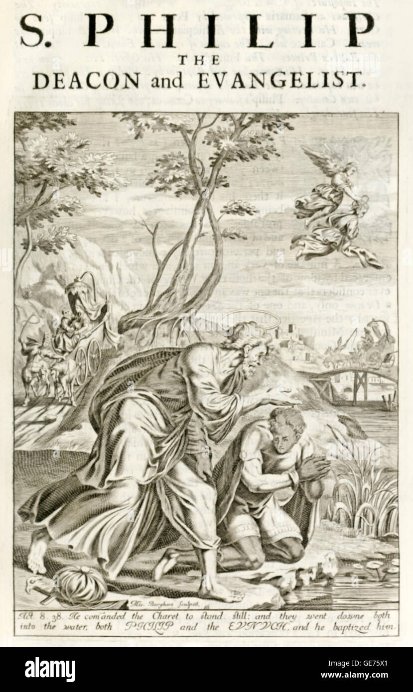 Saint Philip der Diakon und Evangelist (1. Jahrhundert) in der Apostelgeschichte erwähnt und vollbrachte in Samaria. Stockfoto
