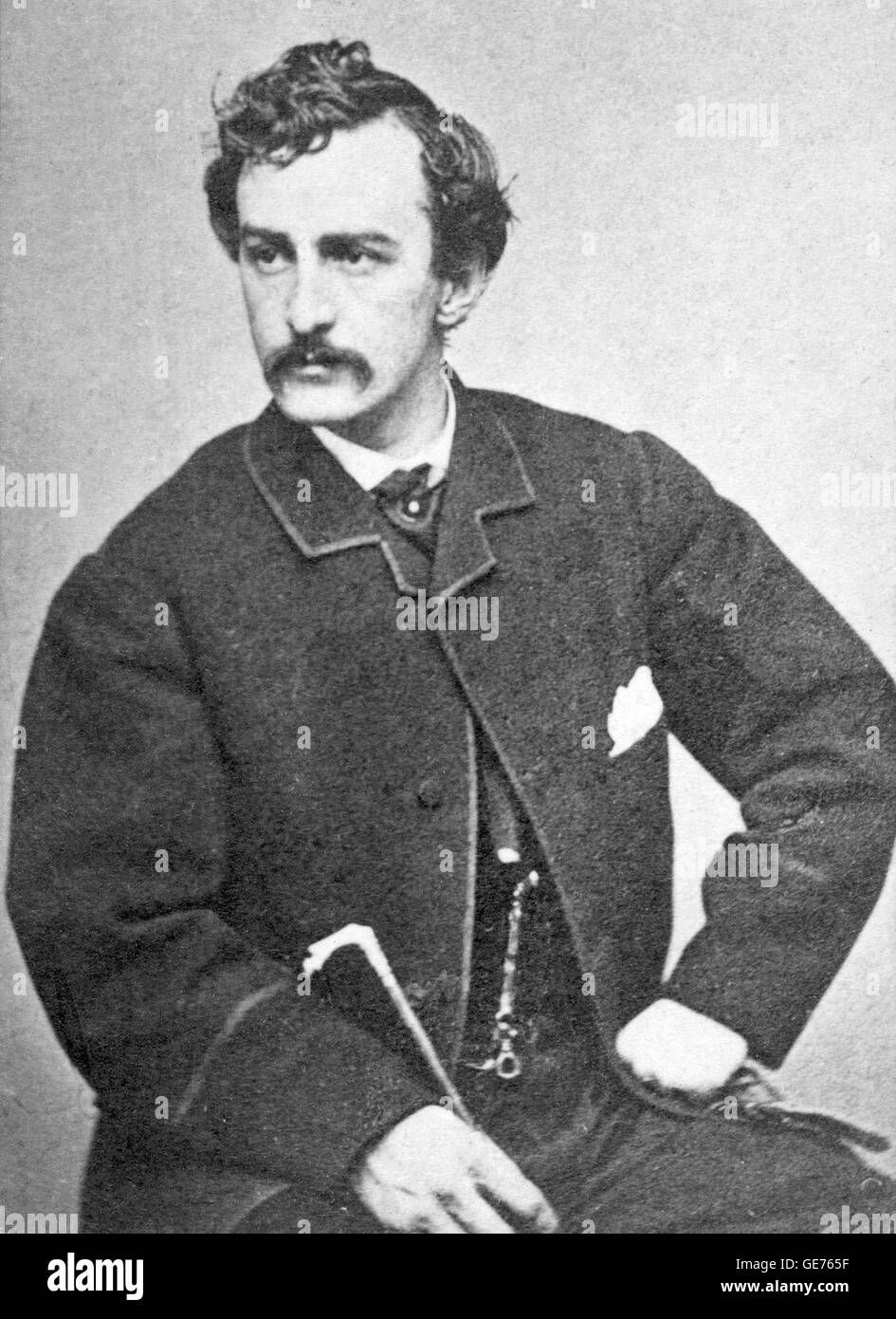 JOHN WILKES BOOTH (1838-1865) amerikanischen Bühnenschauspieler der Präsident Lincoln am 14. April 1865 ermordet Stockfoto