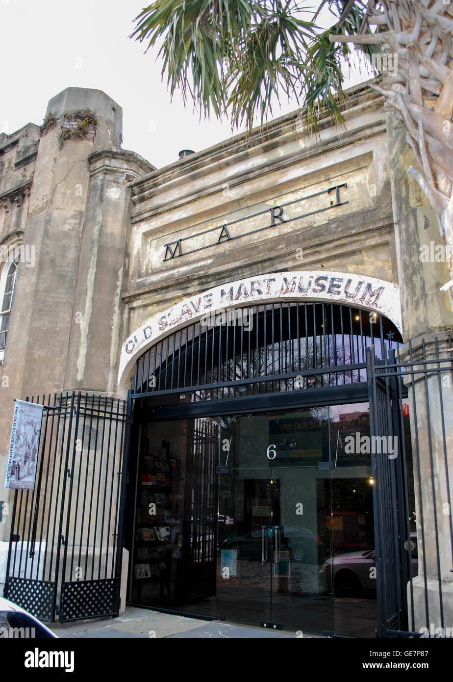 Die alten Slave Mart 6 Chalmers Street in Charleston, South Carolina Stockfoto