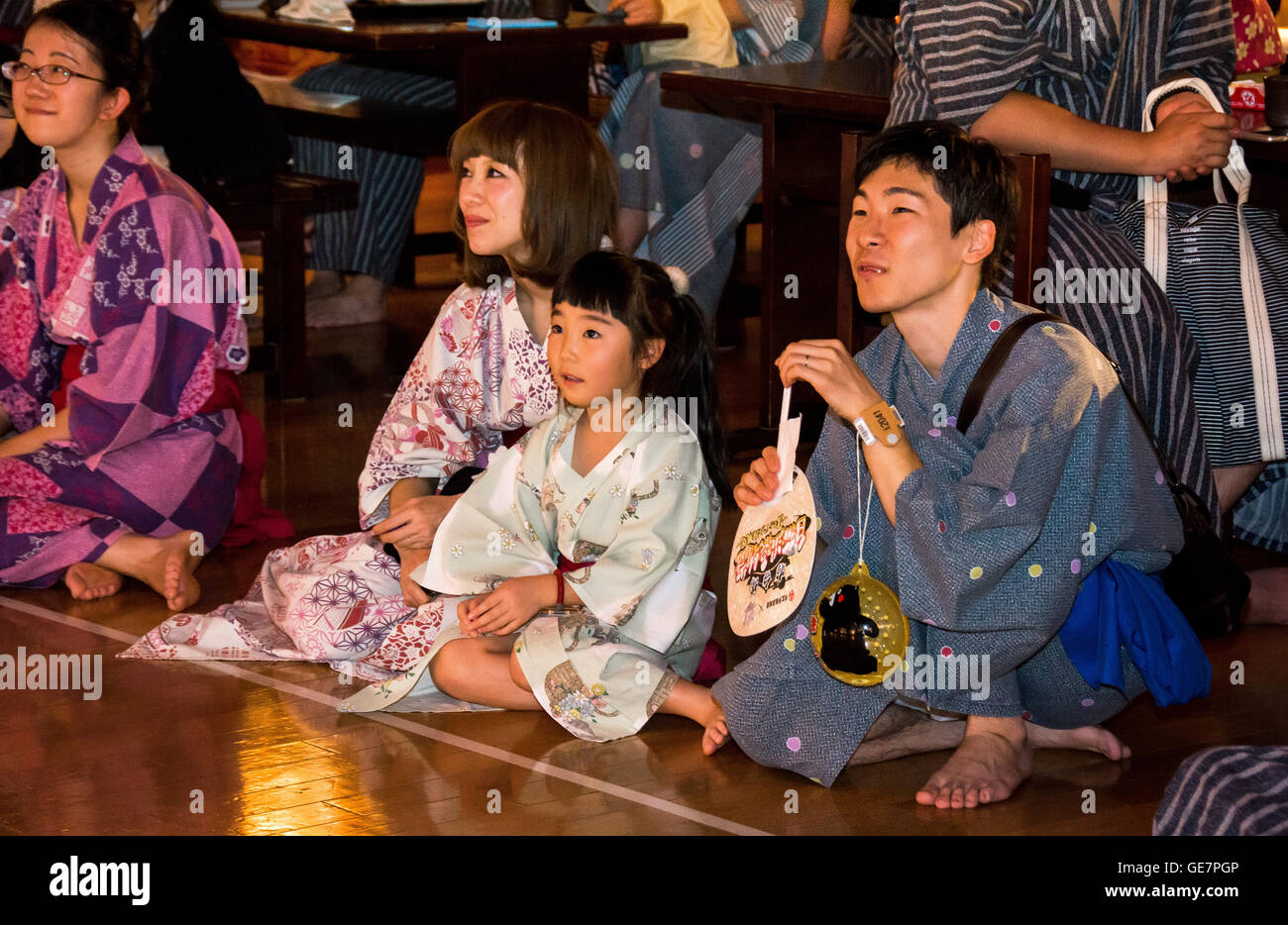 Ooedo Onsen Monogatari ist eine großzügige Therme Freizeitpark in Odaiba, Tokio Stockfotografie