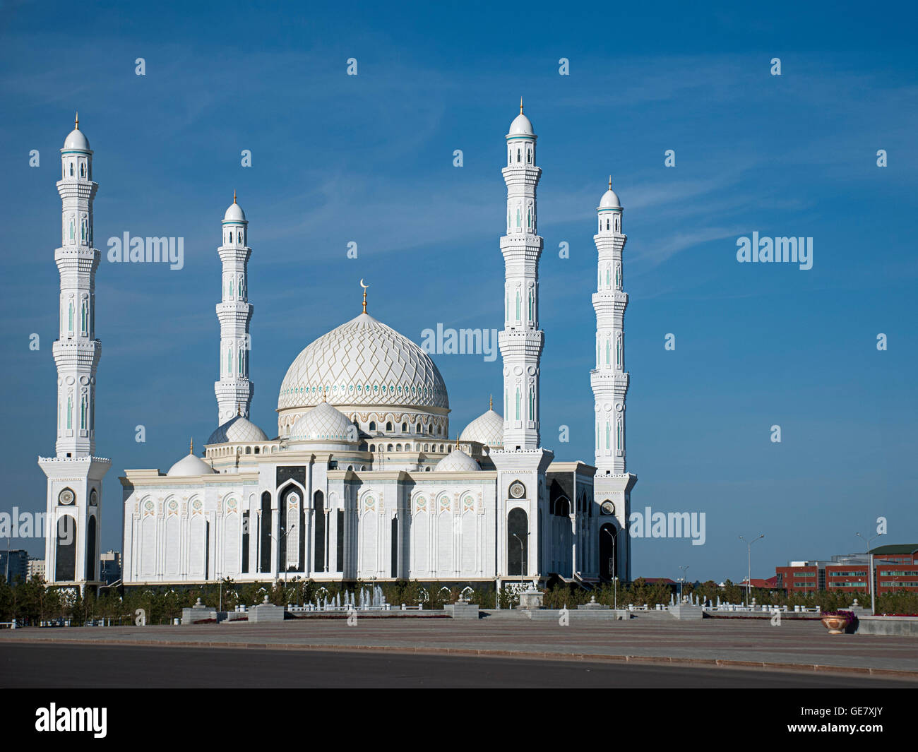 Der Hazrat-Sultan-Moschee in Astana, Kasachstan. Stockfoto