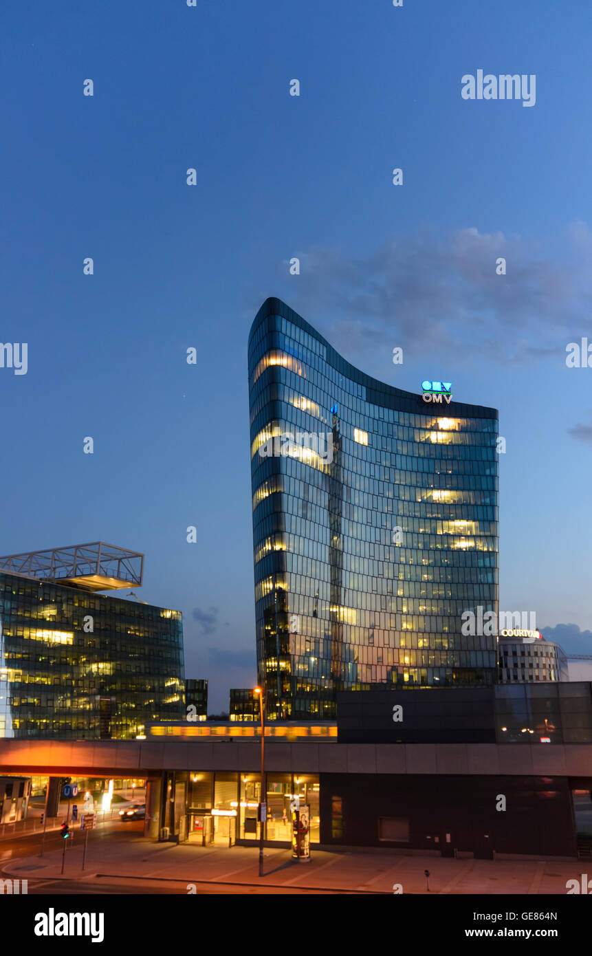 Wien, Wien: Sitz der OMV und der u-Bahn-Linie 2, Austria, Wien, 02. Stockfoto Wien, Wien: Sitz der OMV und der u-Bahn-Linie 2, Austria, Wien, 02. Stockfoto