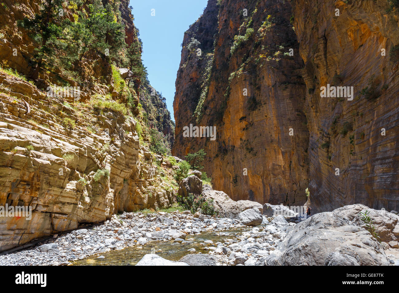 Samaria-Schlucht auf Kreta, Griechenland Stockfoto