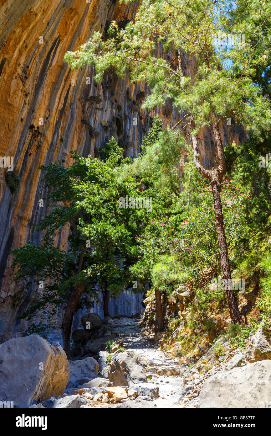 Samaria-Schlucht auf Kreta, Griechenland Stockfoto