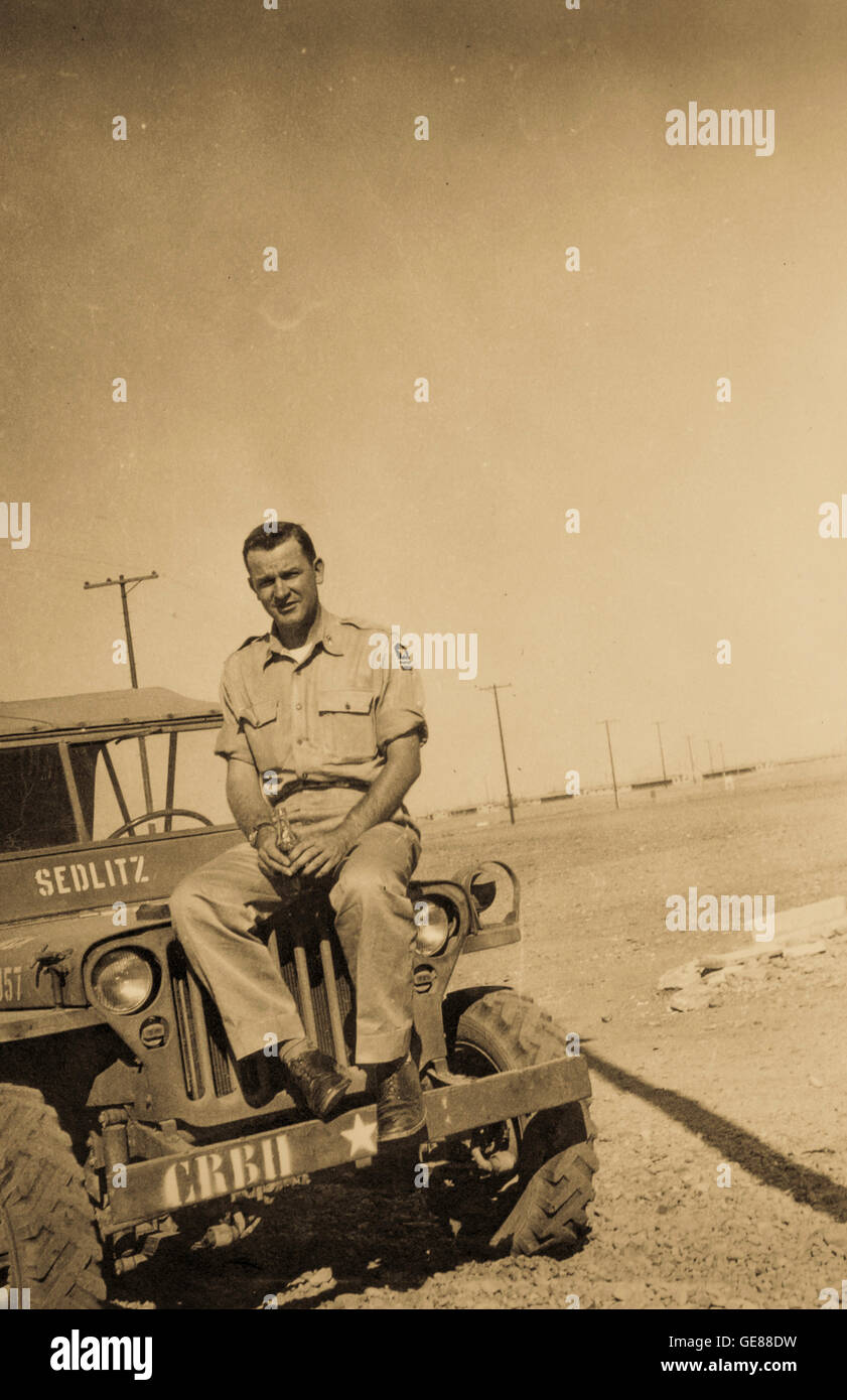 Vintage Foto, Camp Huckstep, Ägypten, Zweiter Weltkrieg, 1944 Stockfoto