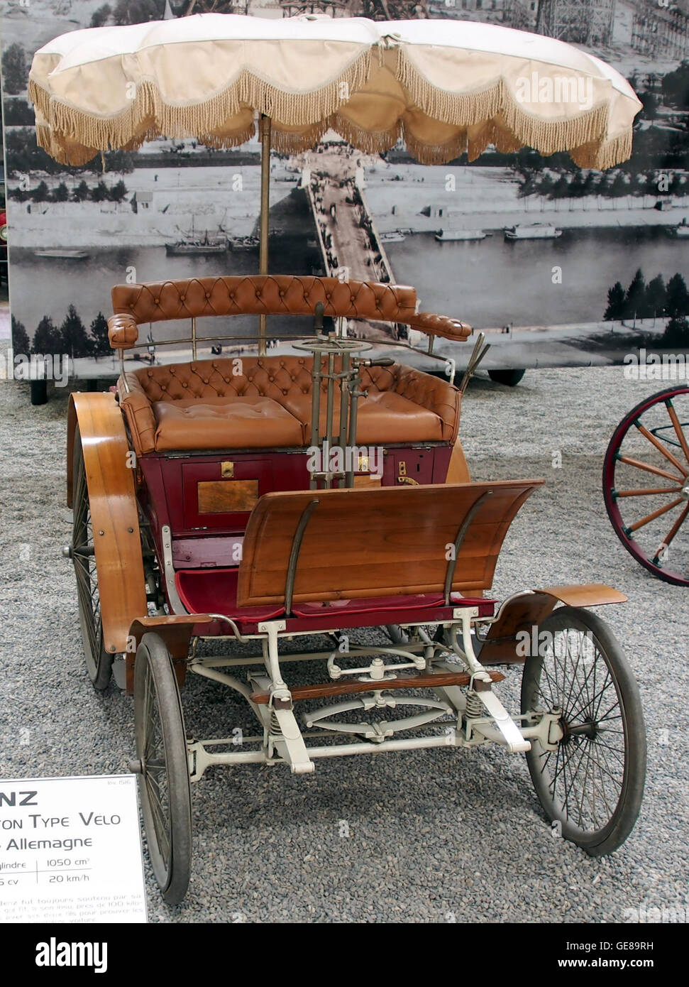 1896 Benz Phaeton Typ Velo, 1050cc, 1, 5cv 20kmh (Inv 1516) Foto 1 Stockfoto