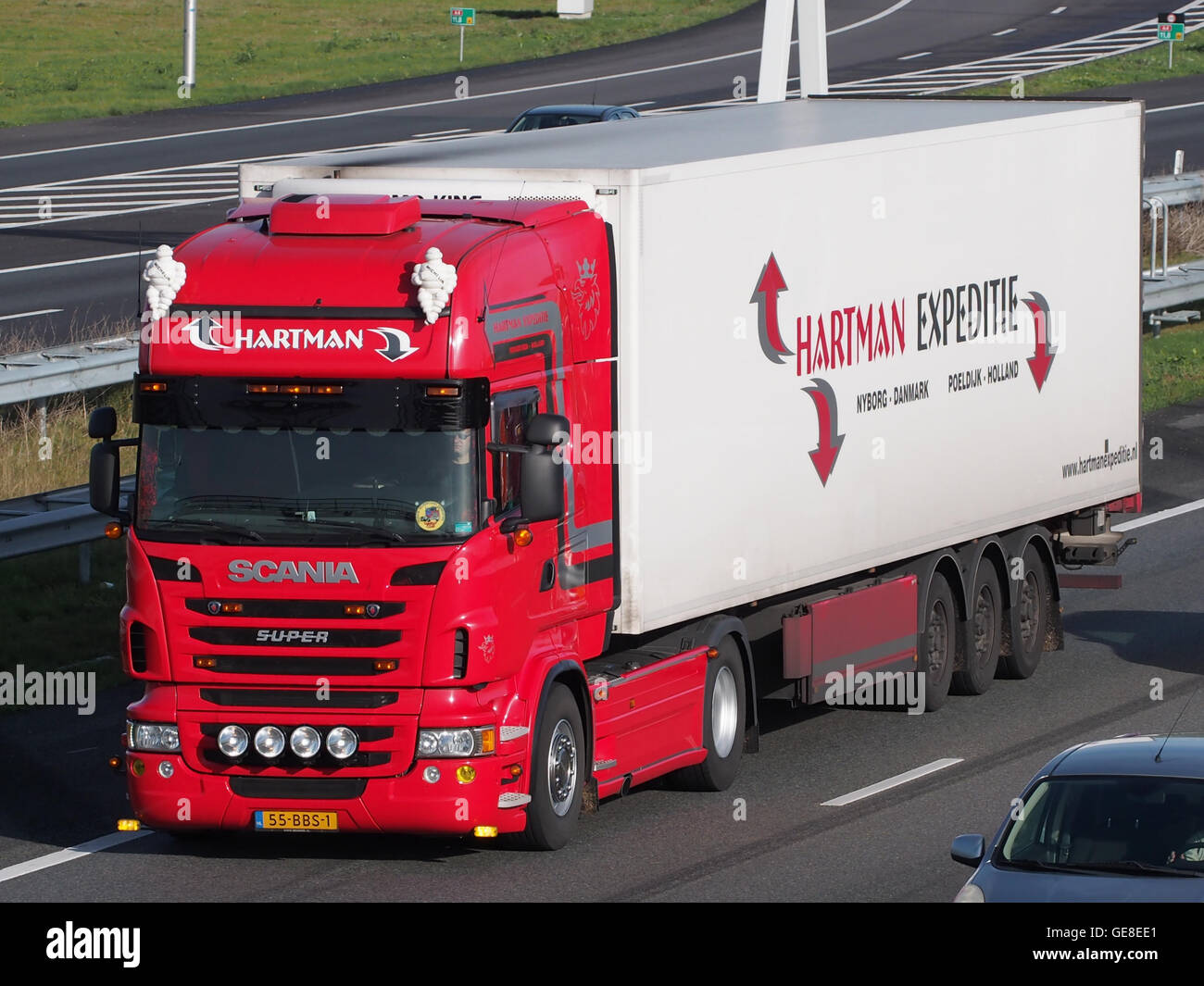 Super Scania, Hartman Expeditie Stockfoto