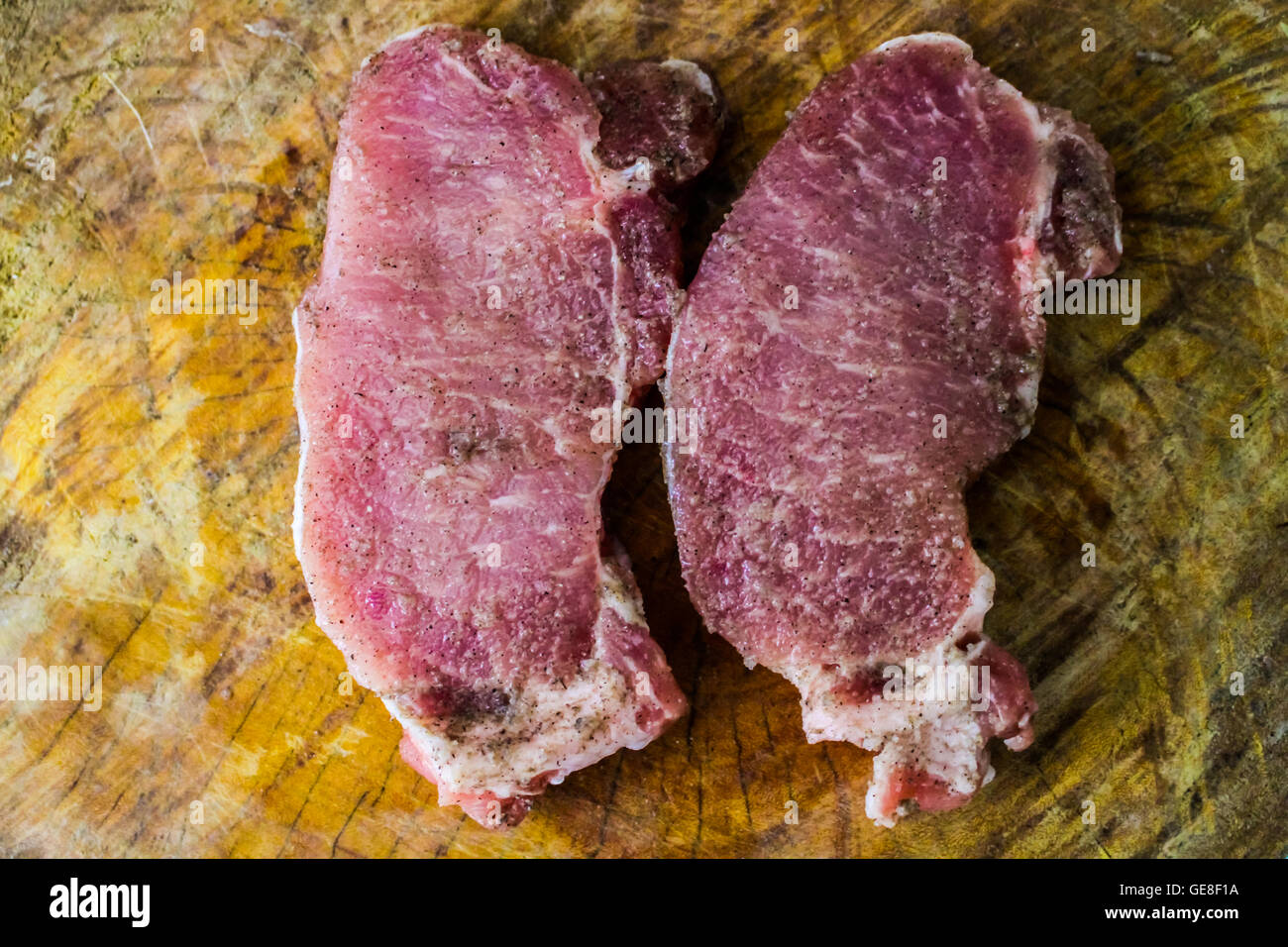 Schweinefleisch mit Wirkstoff Stockfoto