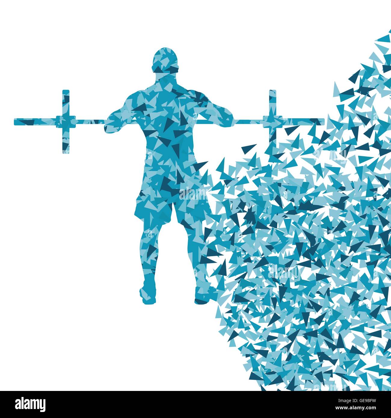 CrossFit Mann Gewichtheben Vektor Hintergrund Konzept für poster Stock Vektor