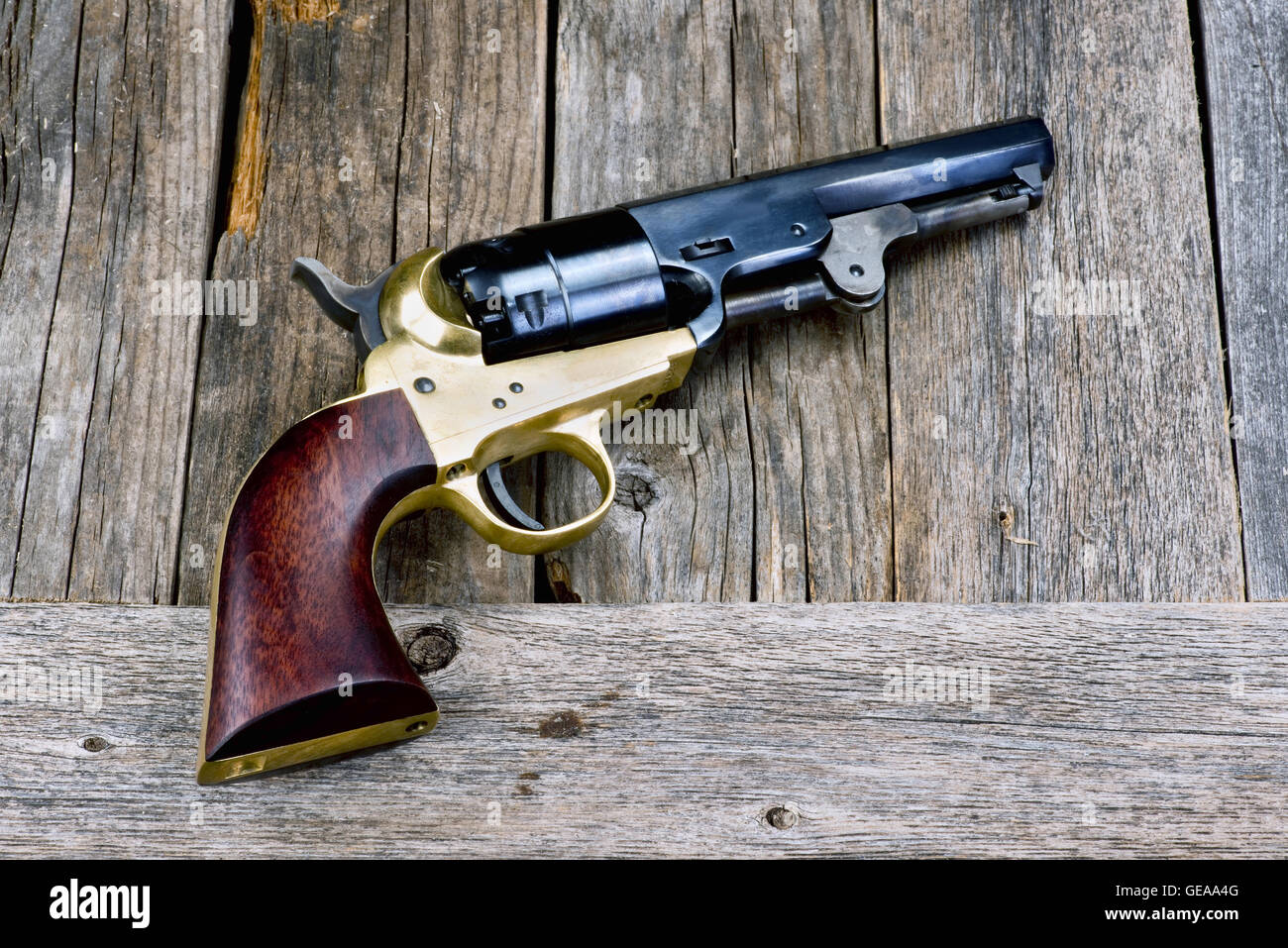 Alte western Cowboy Pistole mit Platz für Ihren Typ. Stockfoto