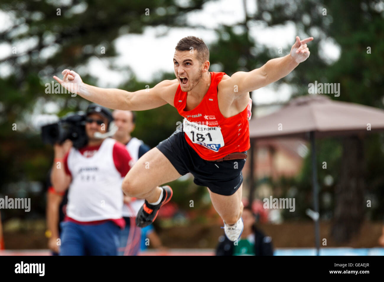 Las Mestas, Gijón, Asturien, Spanien. 23. Juli 2016. 96. spanischen Leichtathletik-Meisterschaft. Tag eins. Foto: Alvaro Campo. Bildnachweis: Alvaro Campo/Alamy Live-Nachrichten Stockfoto