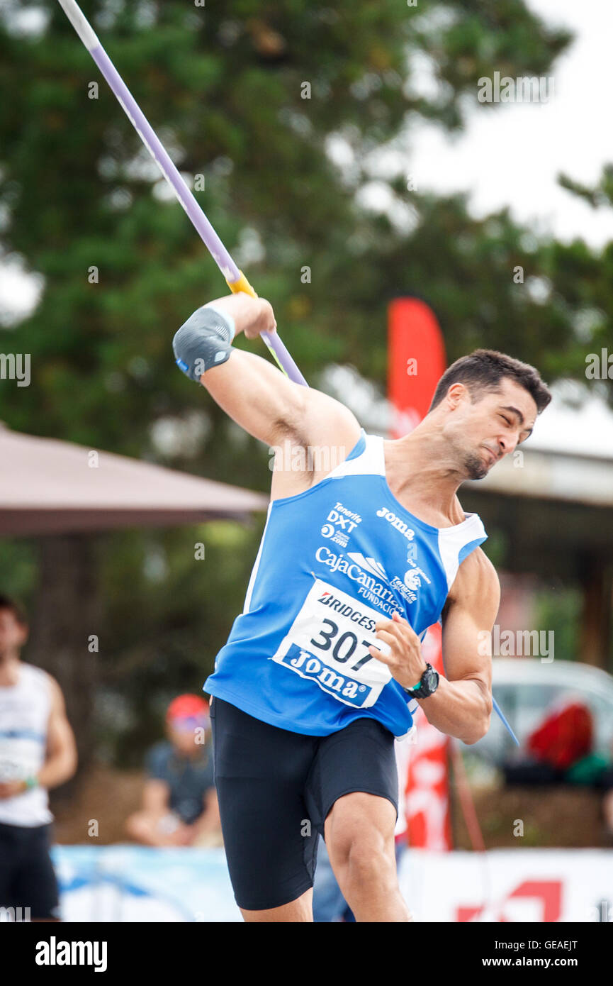 Las Mestas, Gijón, Asturien, Spanien. 23. Juli 2016. 96. spanischen Leichtathletik-Meisterschaft. Tag eins. Foto: Alvaro Campo. Bildnachweis: Alvaro Campo/Alamy Live-Nachrichten Stockfoto