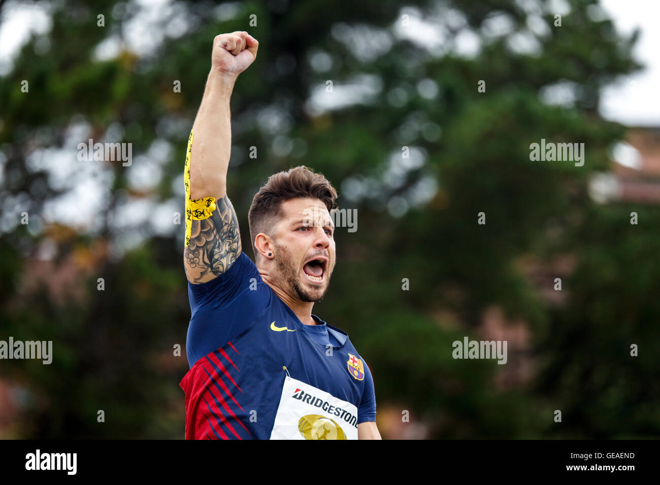 Las Mestas, Gijón, Asturien, Spanien. 23. Juli 2016. 96. spanischen Leichtathletik-Meisterschaft. Tag eins. Foto: Alvaro Campo. Bildnachweis: Alvaro Campo/Alamy Live-Nachrichten Stockfoto