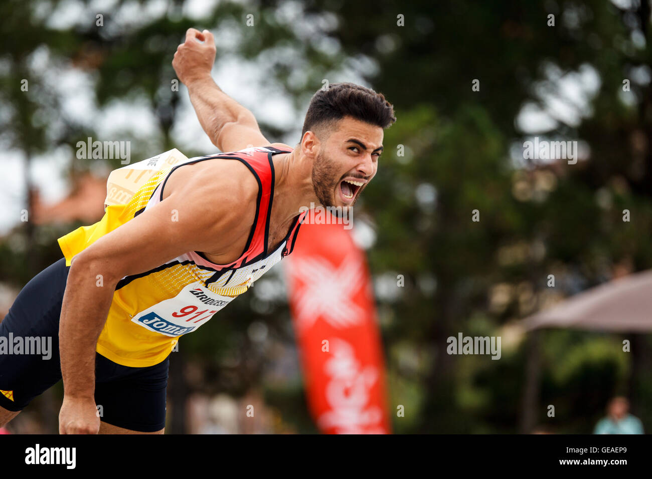 Las Mestas, Gijón, Asturien, Spanien. 23. Juli 2016. 96. spanischen Leichtathletik-Meisterschaft. Tag eins. Foto: Alvaro Campo. Bildnachweis: Alvaro Campo/Alamy Live-Nachrichten Stockfoto