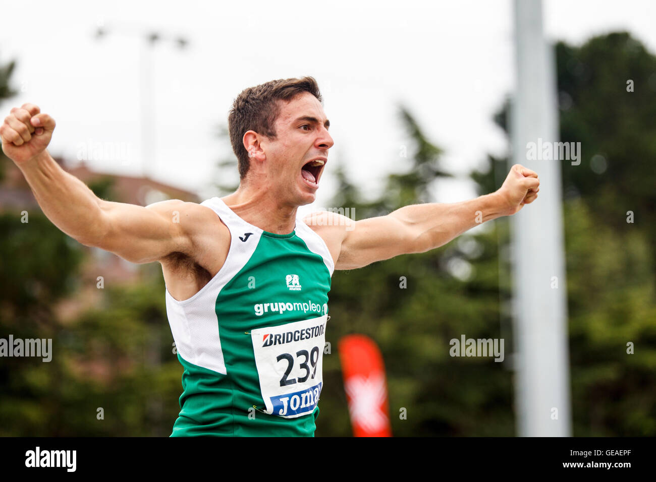 Las Mestas, Gijón, Asturien, Spanien. 23. Juli 2016. 96. spanischen Leichtathletik-Meisterschaft. Tag eins. Foto: Alvaro Campo. Bildnachweis: Alvaro Campo/Alamy Live-Nachrichten Stockfoto