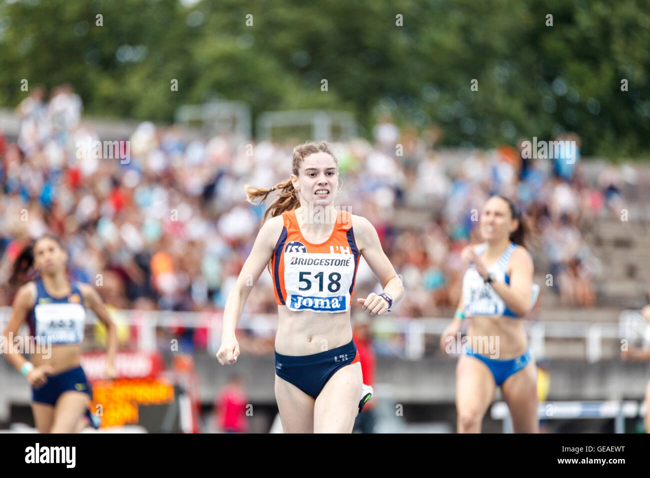 Las Mestas, Gijón, Asturien, Spanien. 23. Juli 2016. 96. spanischen Leichtathletik-Meisterschaft. Tag eins. Foto: Alvaro Campo. Bildnachweis: Alvaro Campo/Alamy Live-Nachrichten Stockfoto