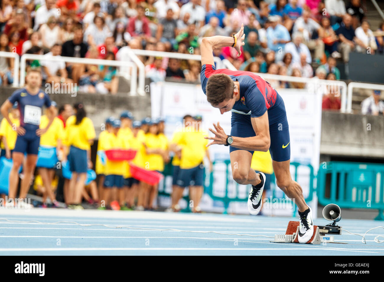 Las Mestas, Gijón, Asturien, Spanien. 23. Juli 2016. 96. spanischen Leichtathletik-Meisterschaft. Tag eins. Foto: Alvaro Campo. Bildnachweis: Alvaro Campo/Alamy Live-Nachrichten Stockfoto