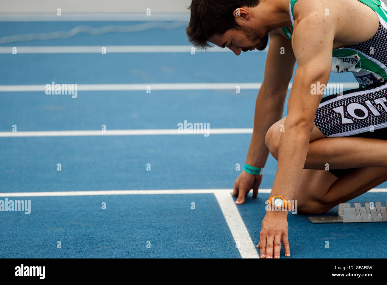 Las Mestas, Gijón, Asturien, Spanien. 23. Juli 2016. 96. spanischen Leichtathletik-Meisterschaft. Tag eins. Foto: Alvaro Campo. Bildnachweis: Alvaro Campo/Alamy Live-Nachrichten Stockfoto