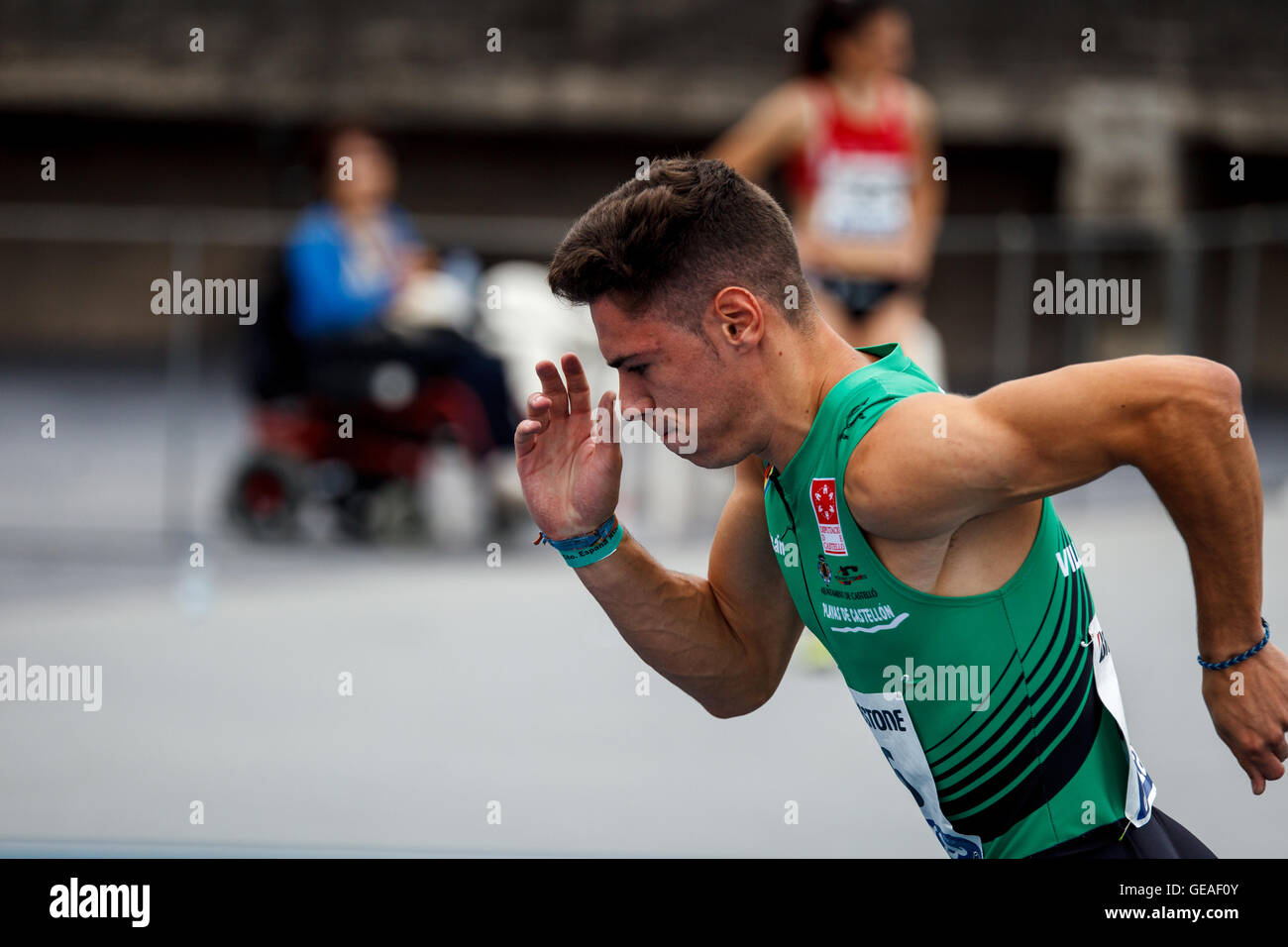 Las Mestas, Gijón, Asturien, Spanien. 23. Juli 2016. 96. spanischen Leichtathletik-Meisterschaft. Tag eins. Foto: Alvaro Campo. Bildnachweis: Alvaro Campo/Alamy Live-Nachrichten Stockfoto
