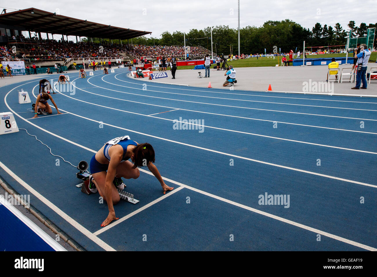 Las Mestas, Gijón, Asturien, Spanien. 23. Juli 2016. 96. spanischen Leichtathletik-Meisterschaft. Tag eins. Foto: Alvaro Campo. Bildnachweis: Alvaro Campo/Alamy Live-Nachrichten Stockfoto