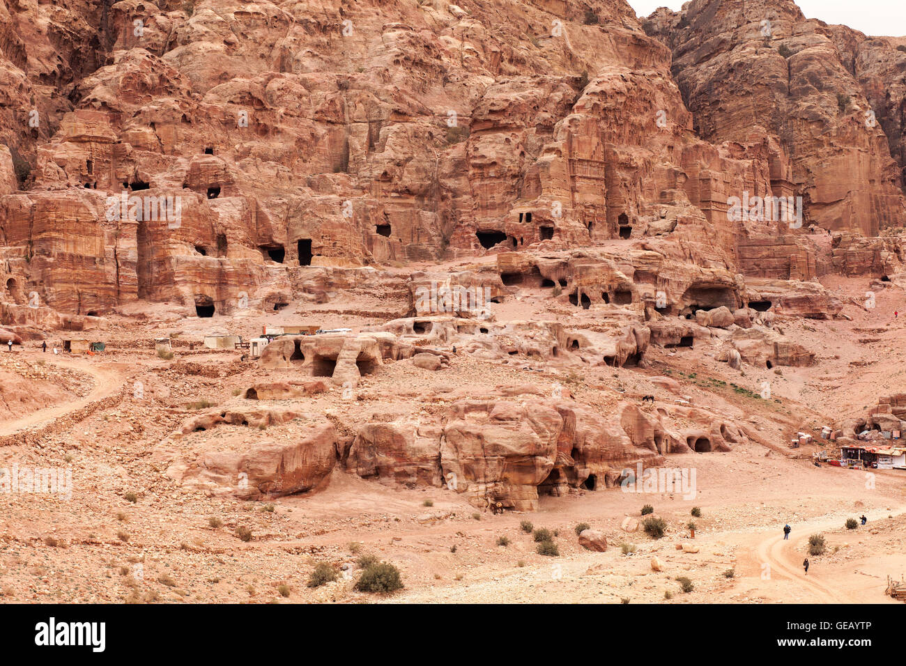 Jordan, Maan Governorate, Petra, Petra Stadt Stockfoto