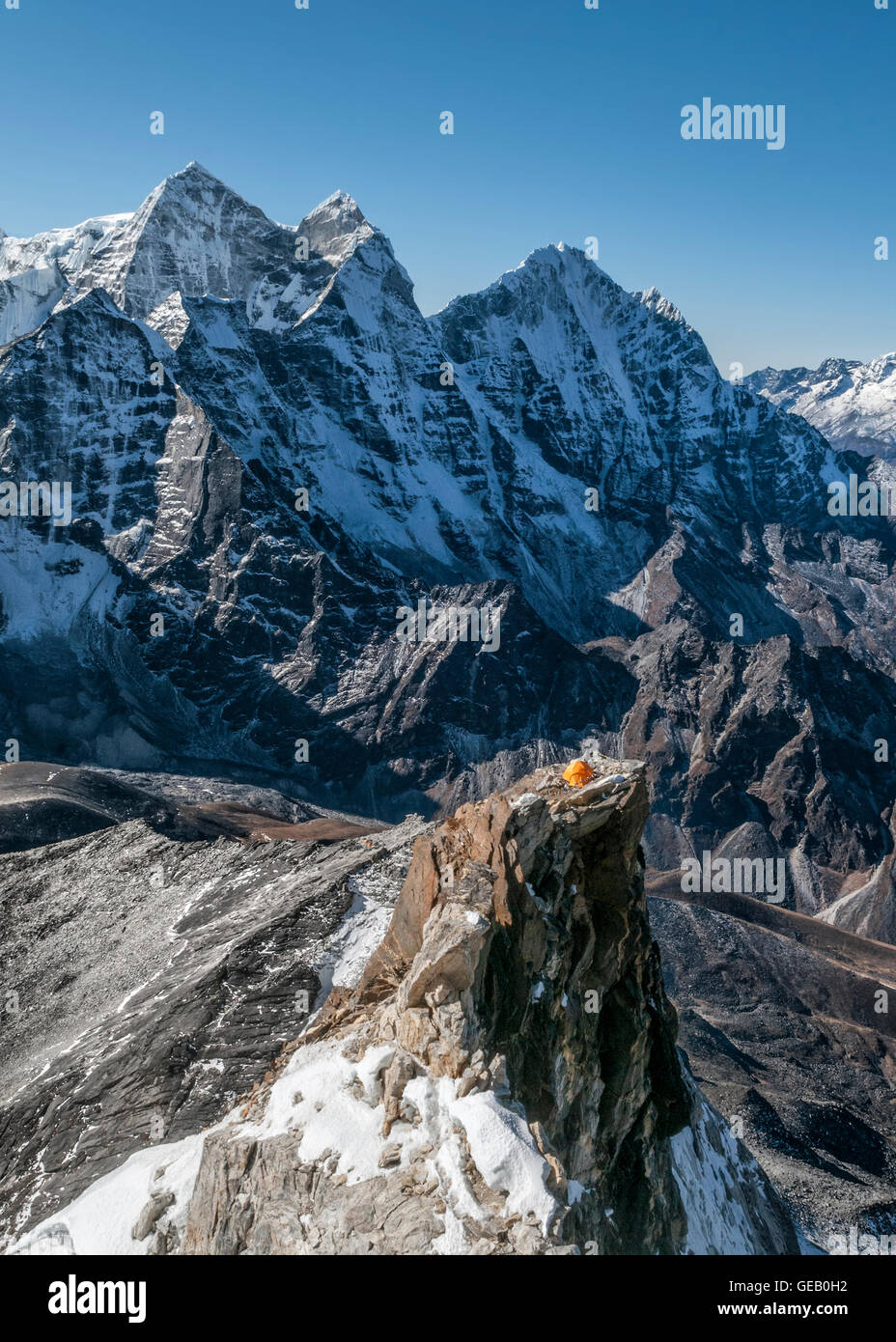 Nepal, Himalaya, Solo Khumbu, Lager 2, Ama Dablam South West Ridge Stockfoto