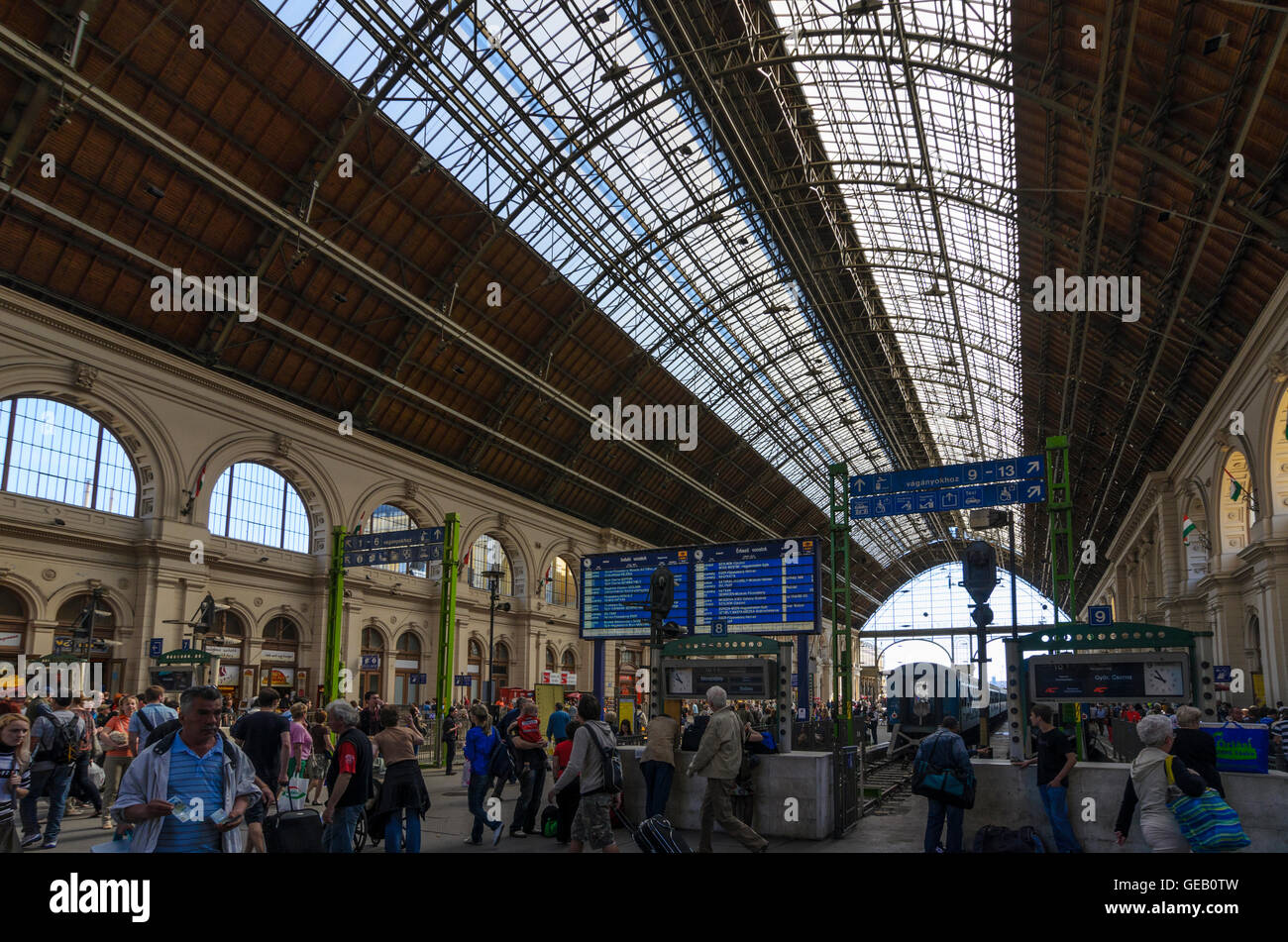 Budapest: Ostbahnhof (Keleti Palyaudvar), Ungarn, Budapest, Stockfoto