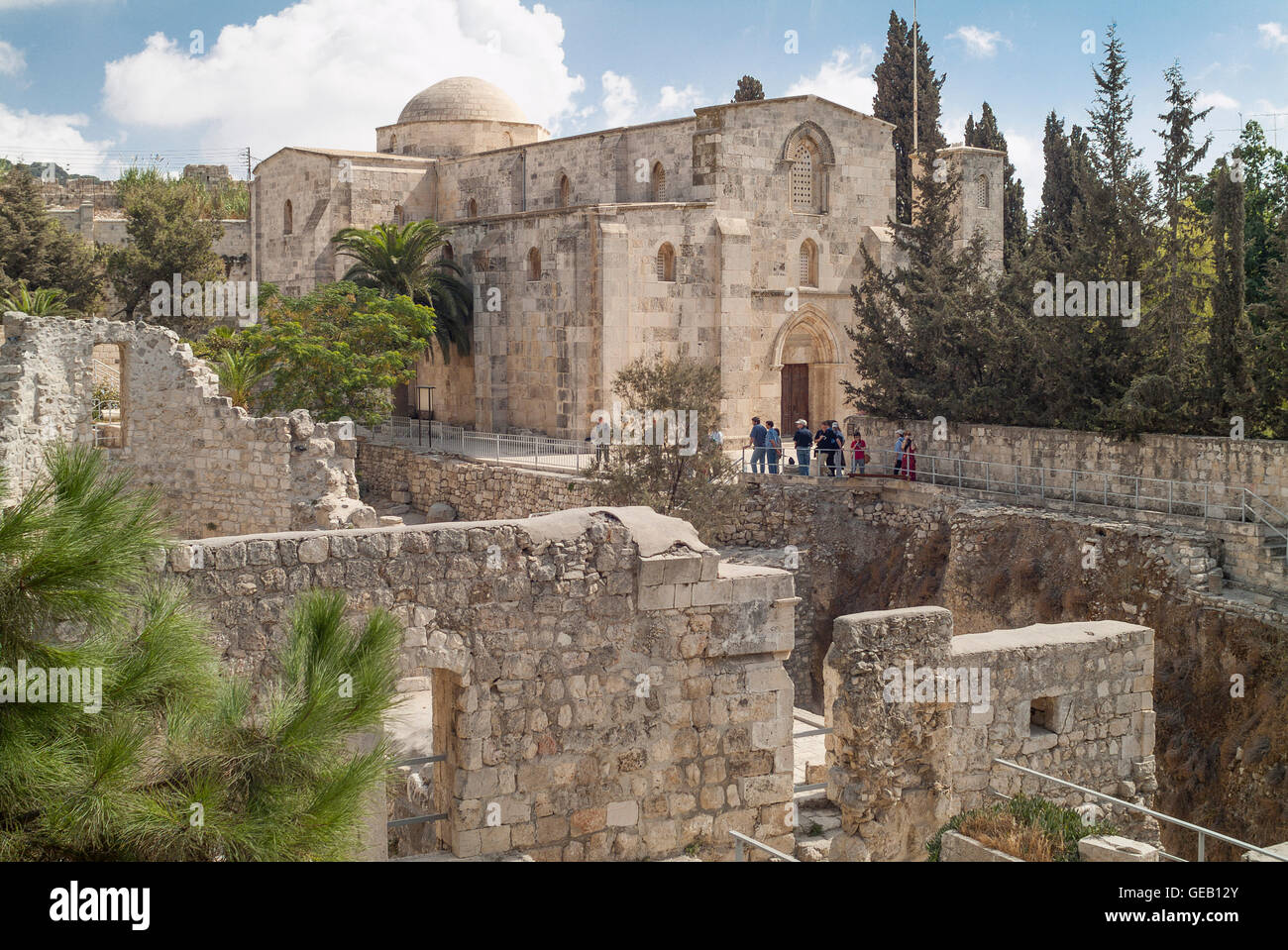 Israel, Jerusalem, St.AnnaKirche und Teich von Bethesda