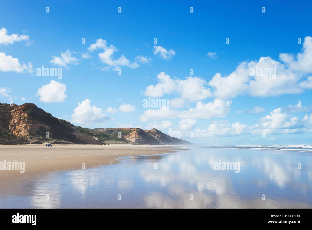 Neuseeland, Nordinsel, Northland, Ripiro Strand, Tasmansee, längste befahrbare Strand Stockfoto